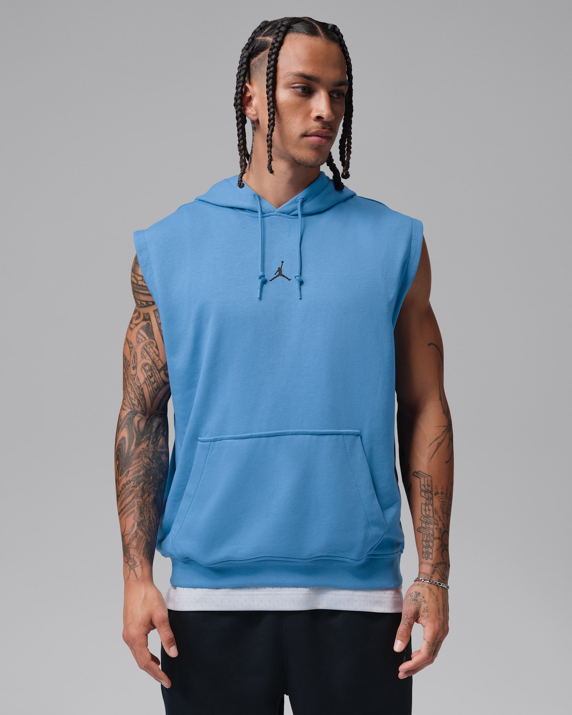 Felpa pullover senza maniche con cappuccio Dri-FIT Jordan Sport Crossover – Uomo - Blue Beyond