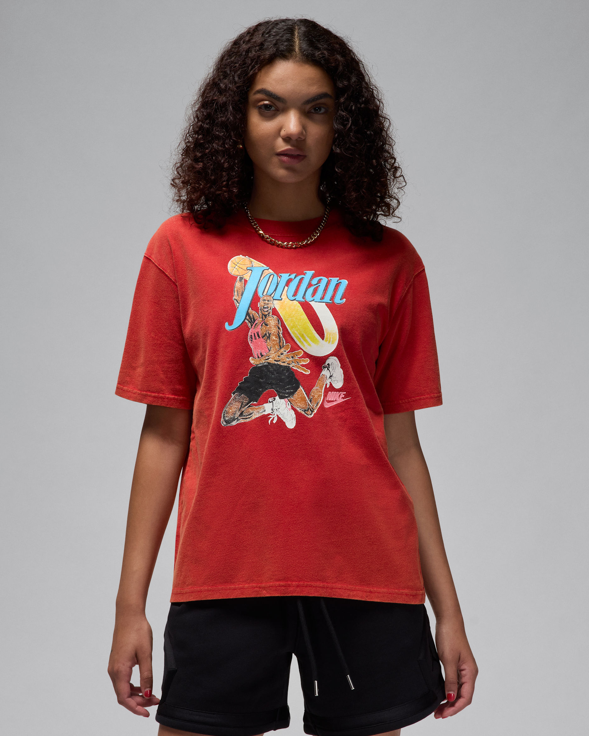 Playera con gráfico de novia para mujer Jordan - Rojo gimnasio/Blanco