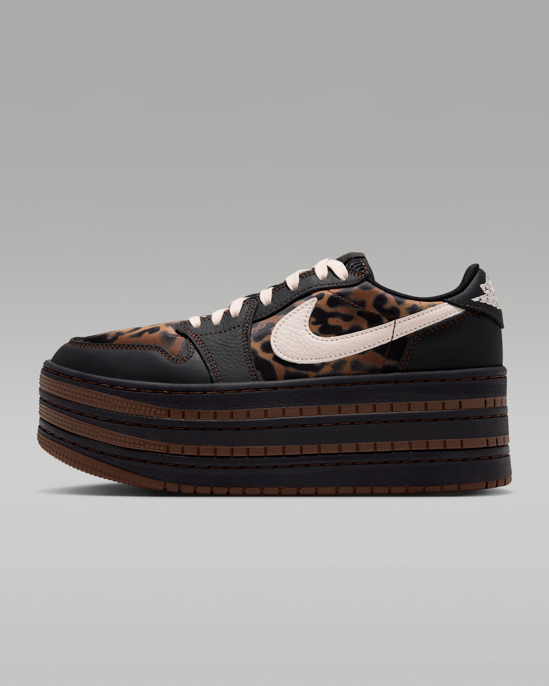 Air Jordan 1 Triple Stack Women's Shoes - Black/Cacao Wow/Chalk
