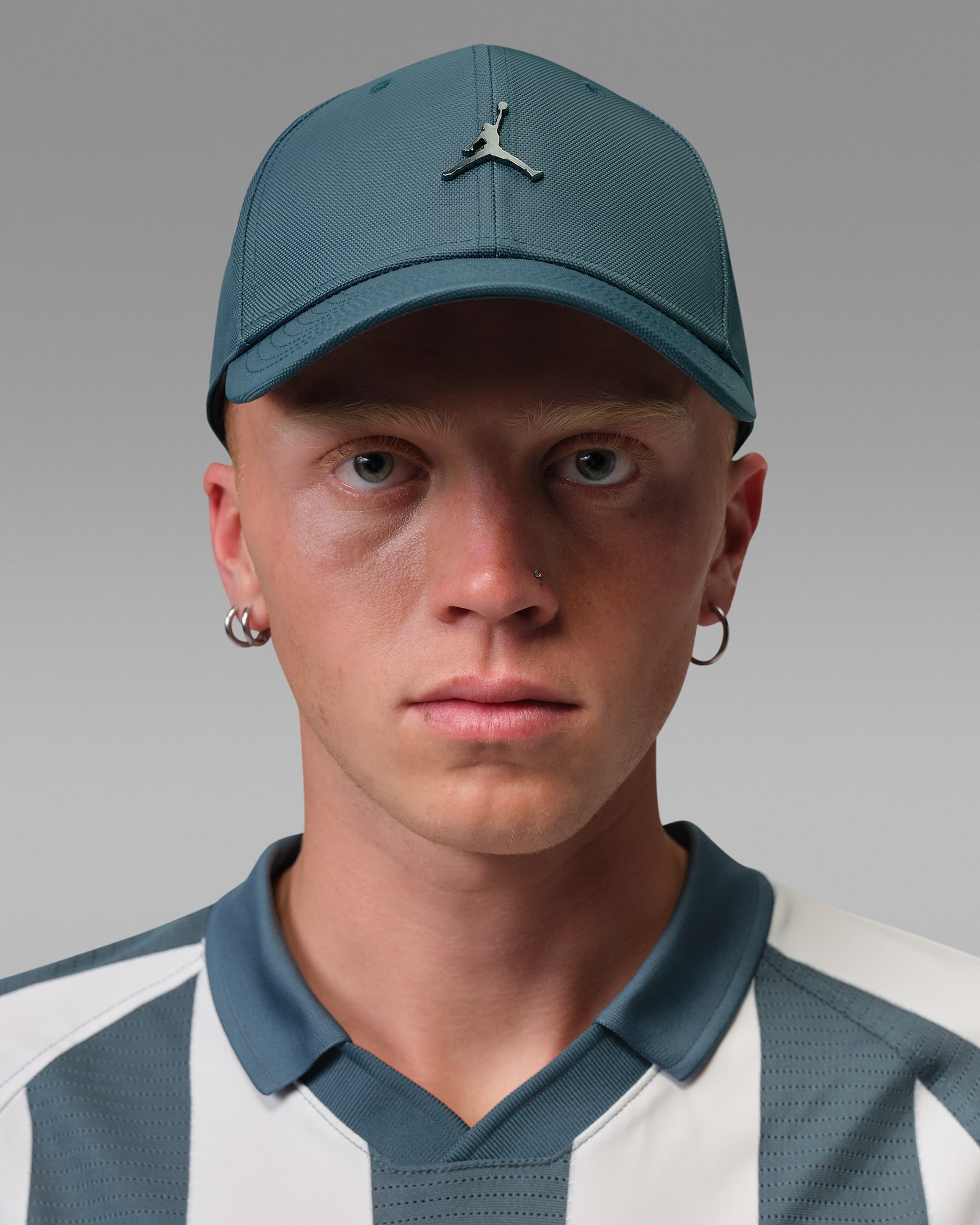 Strukturerad keps Jordan Rise med Jumpman i metall - Ash Green