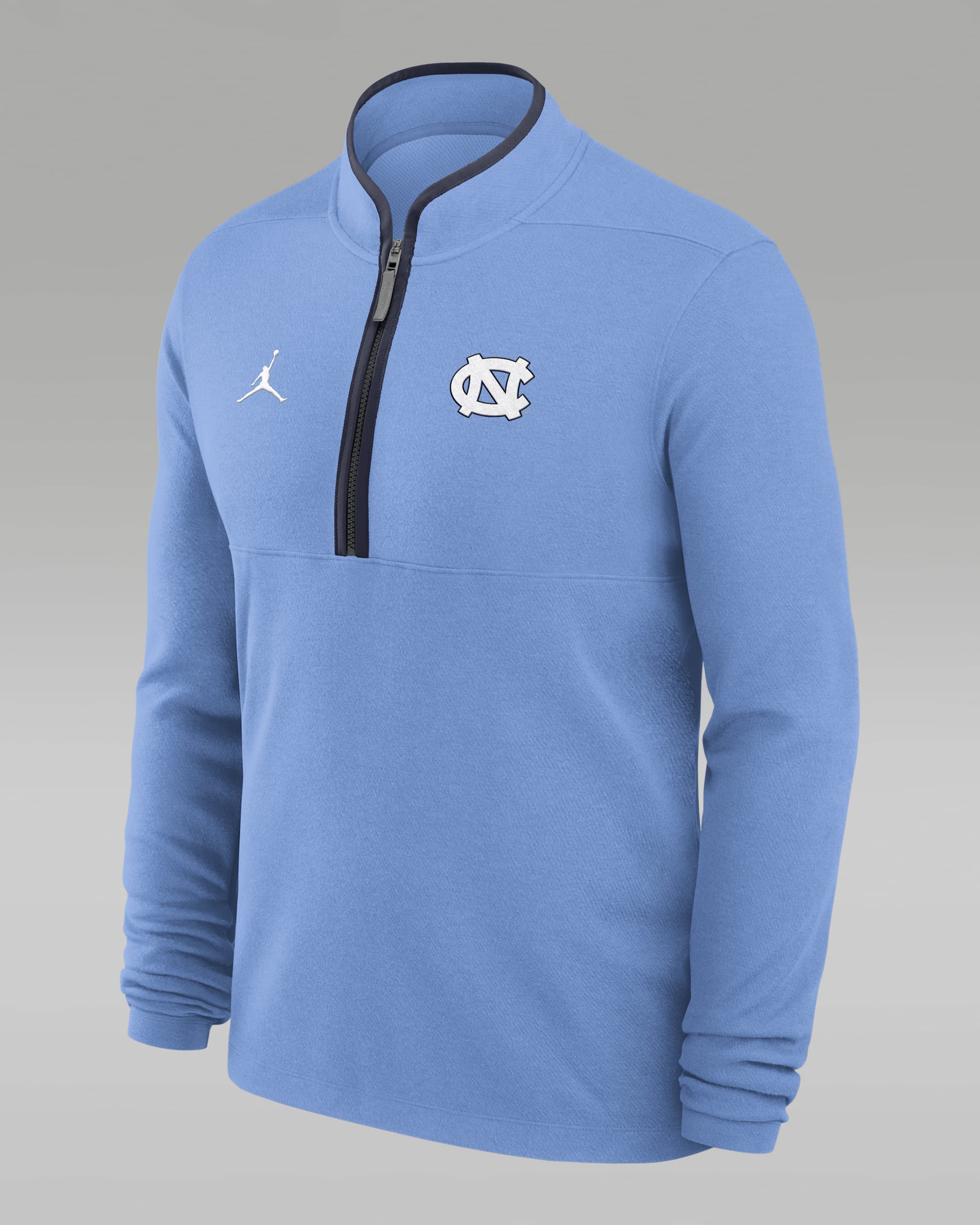 North Carolina Victory Men's Jordan Brand Dri-FIT College 1/2-Zip Long-Sleeve Top - Light Blue