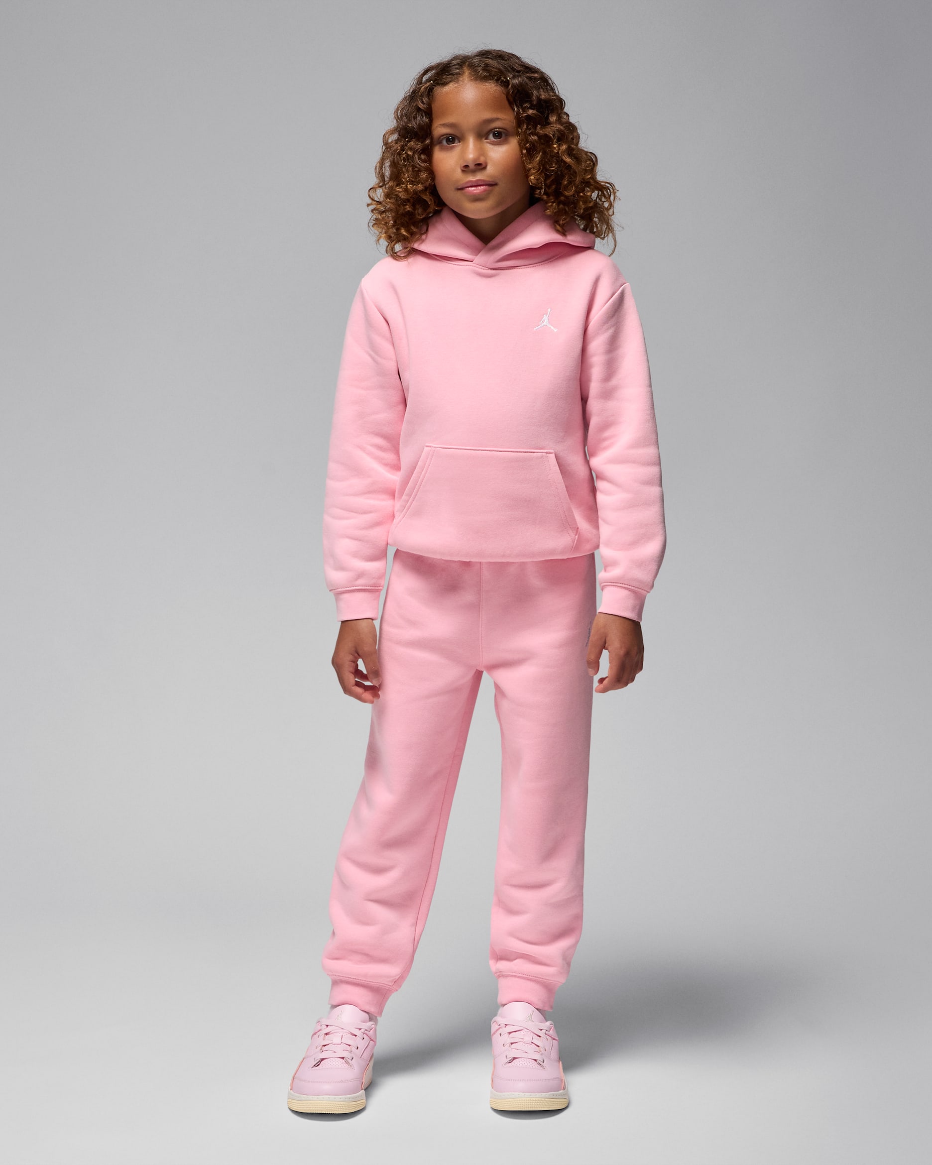 Jordan MJ Brooklyn Fleece tweedelige hoodieset voor kleuters - Medium Soft Pink