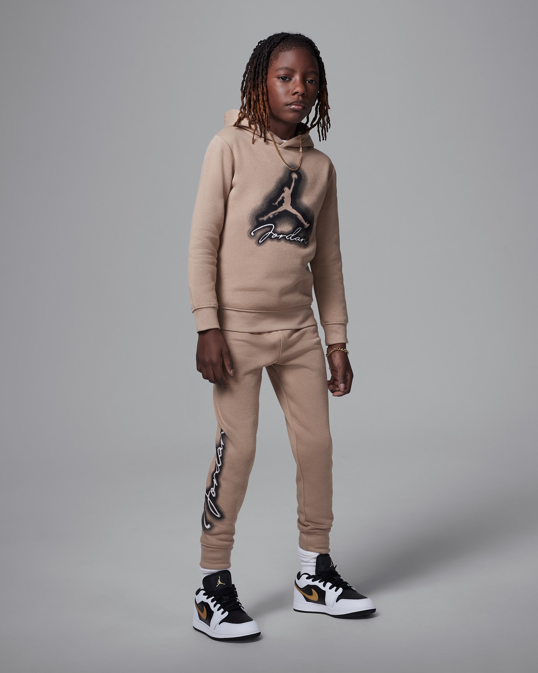 Jordan MVP Little Kids' 2-Piece Fleece Pullover Hoodie Set - Desert Camo