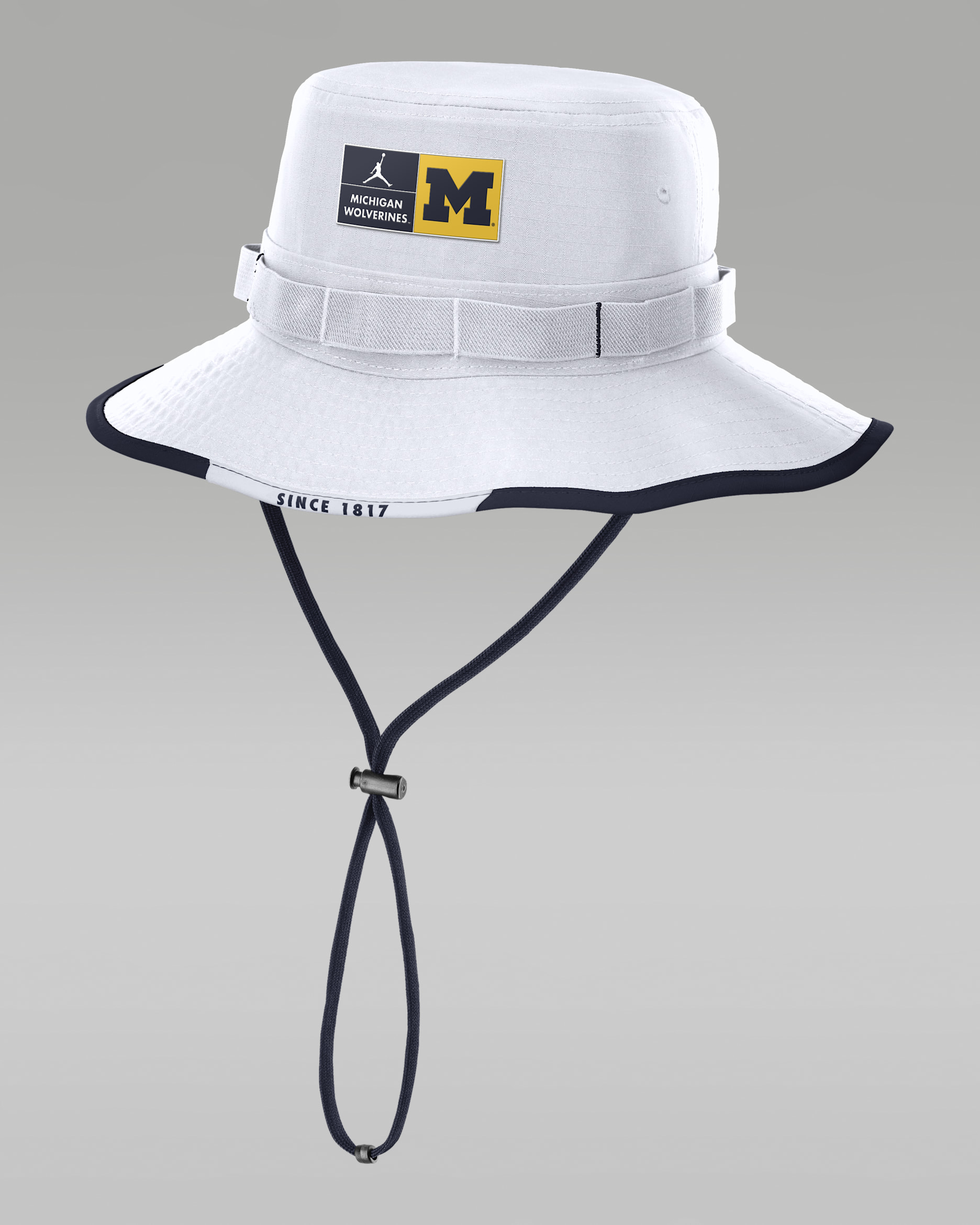 Michigan Apex Boonie Men's Jordan Brand Dri-FIT College Bucket Hat - White