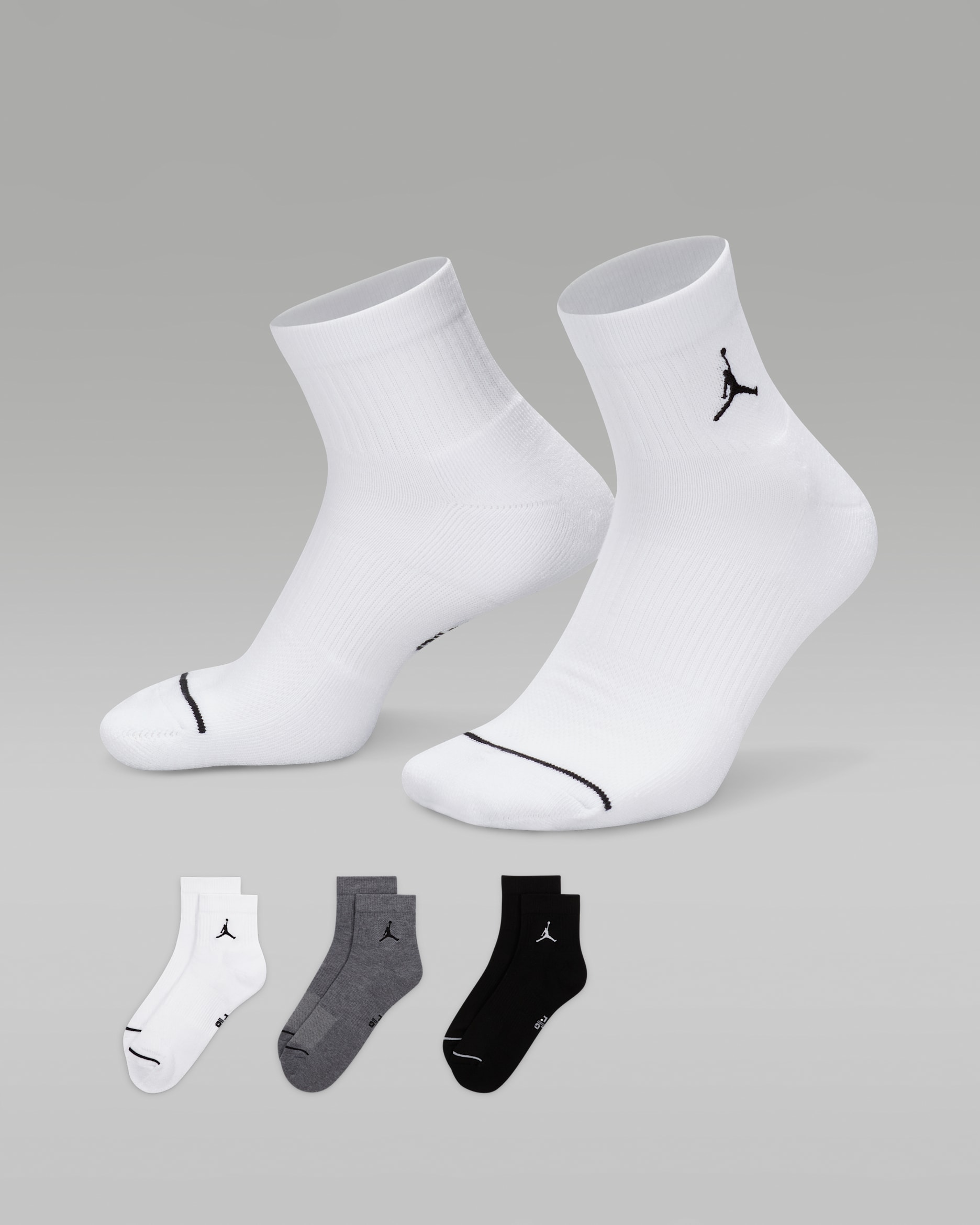 ถุงเท้าหุ้มข้อ Jordan Everyday (3 คู่) - หลายสี