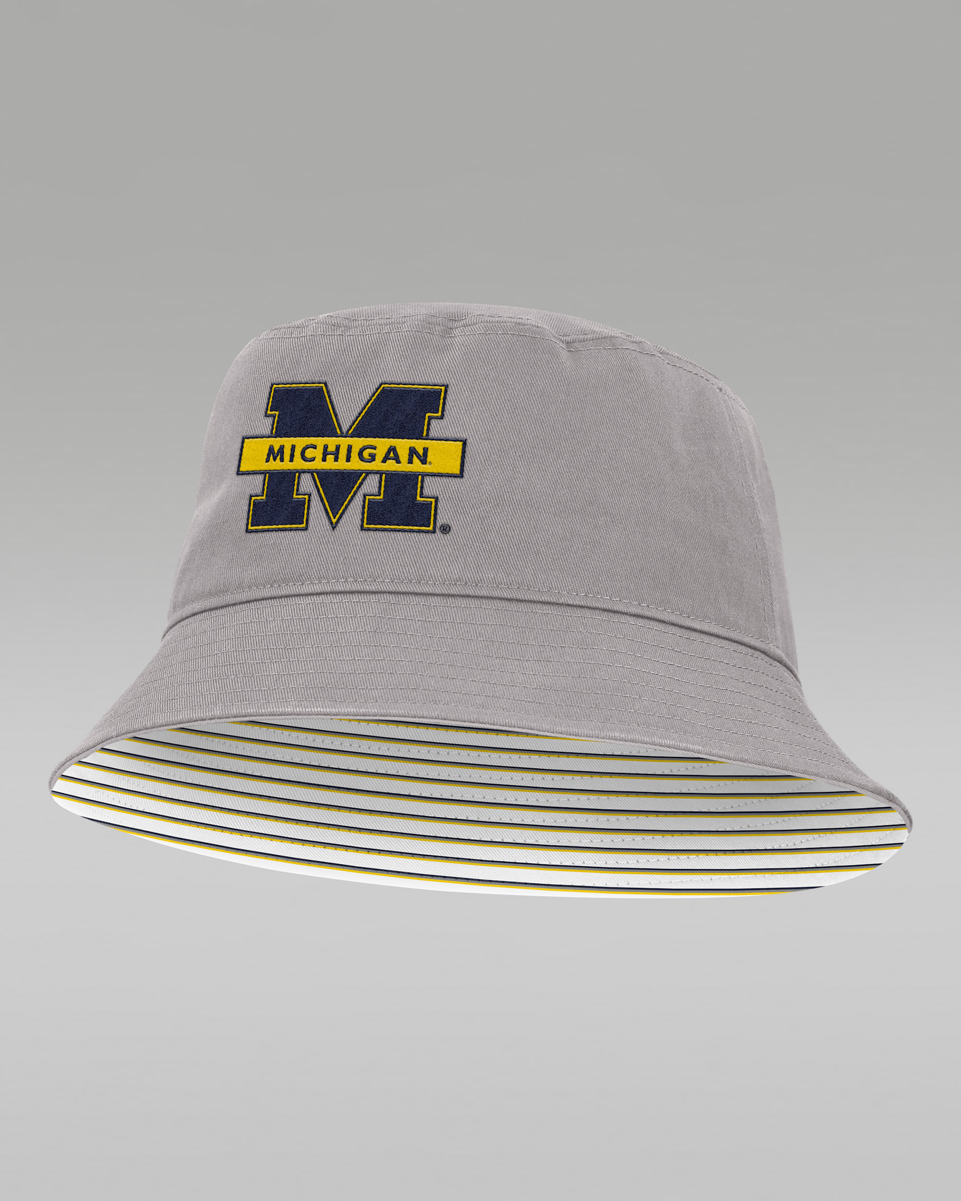 Michigan Primetime Apex Men's Jordan Brand College Bucket Hat - Grey