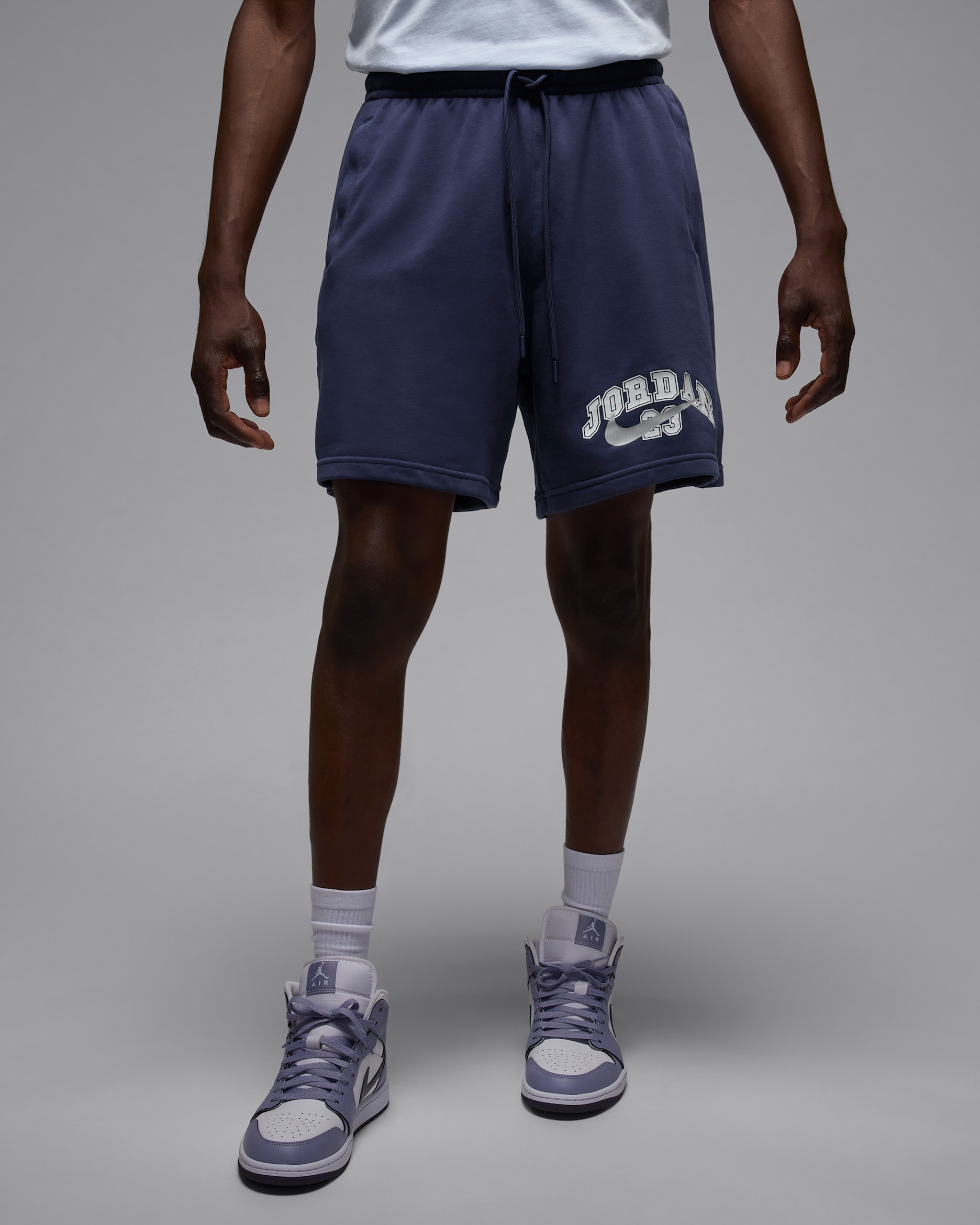 ジョーダン MVP メンズ フレンチテリー ショートパンツ - ミッドナイトネイビー/ライトスモークグレー