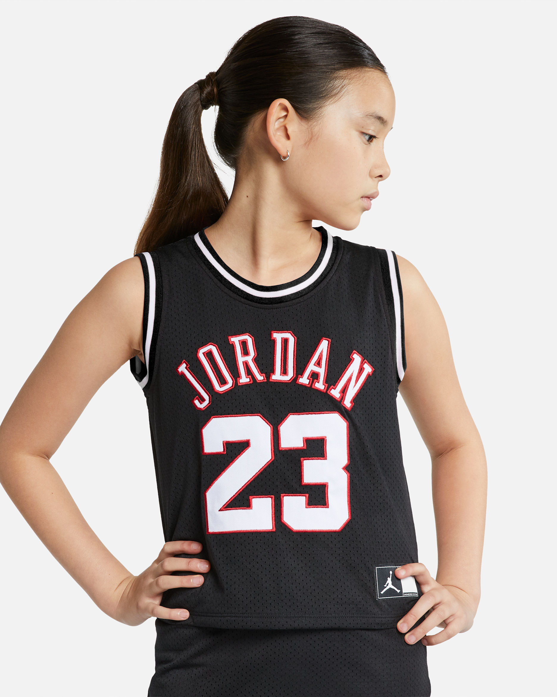 Jordan Big Kids' Recon Cropped Jersey - Black