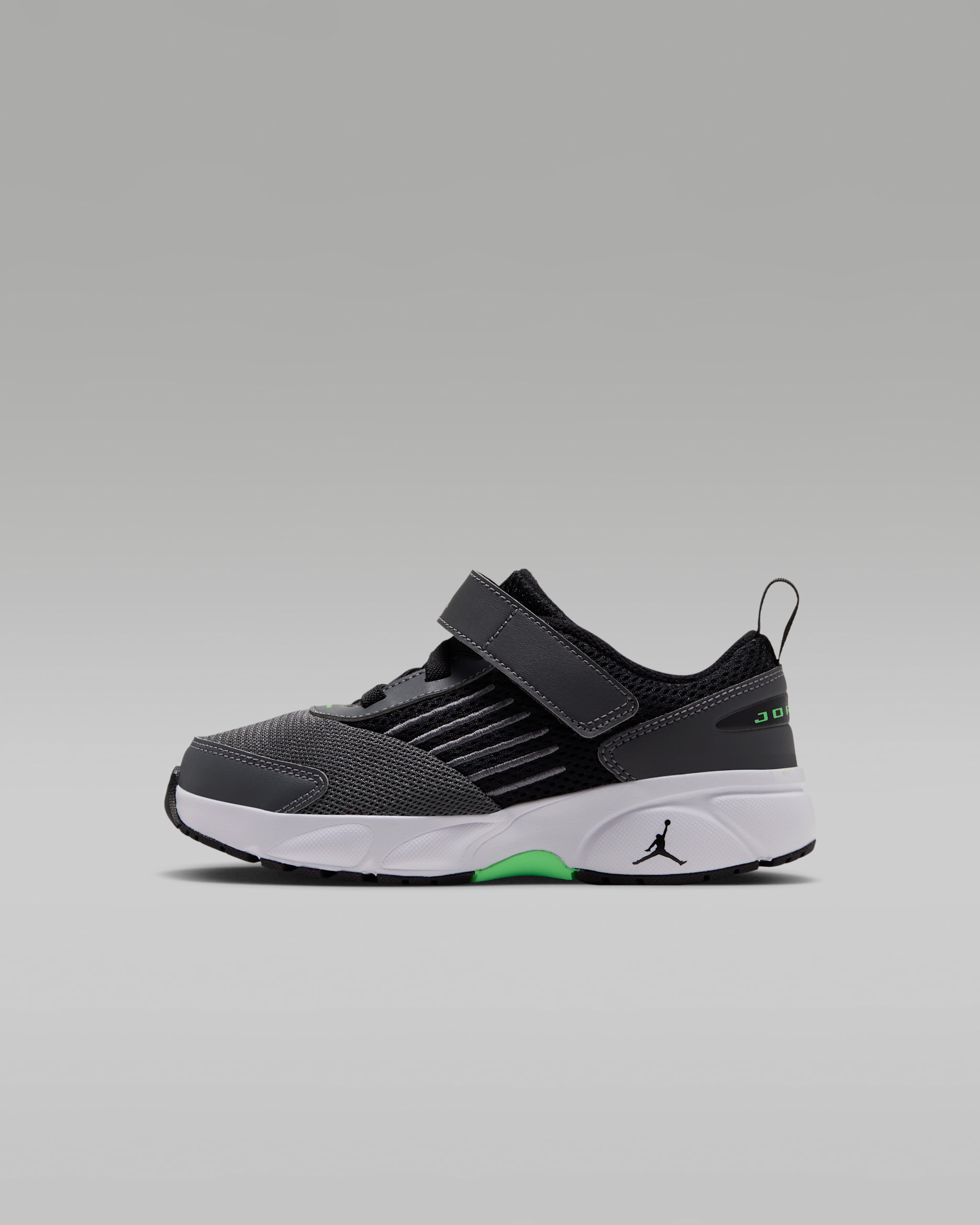 Jordan Trunner Flow Little Kids' Shoes - Dark Grey/Black/White/Scream Green