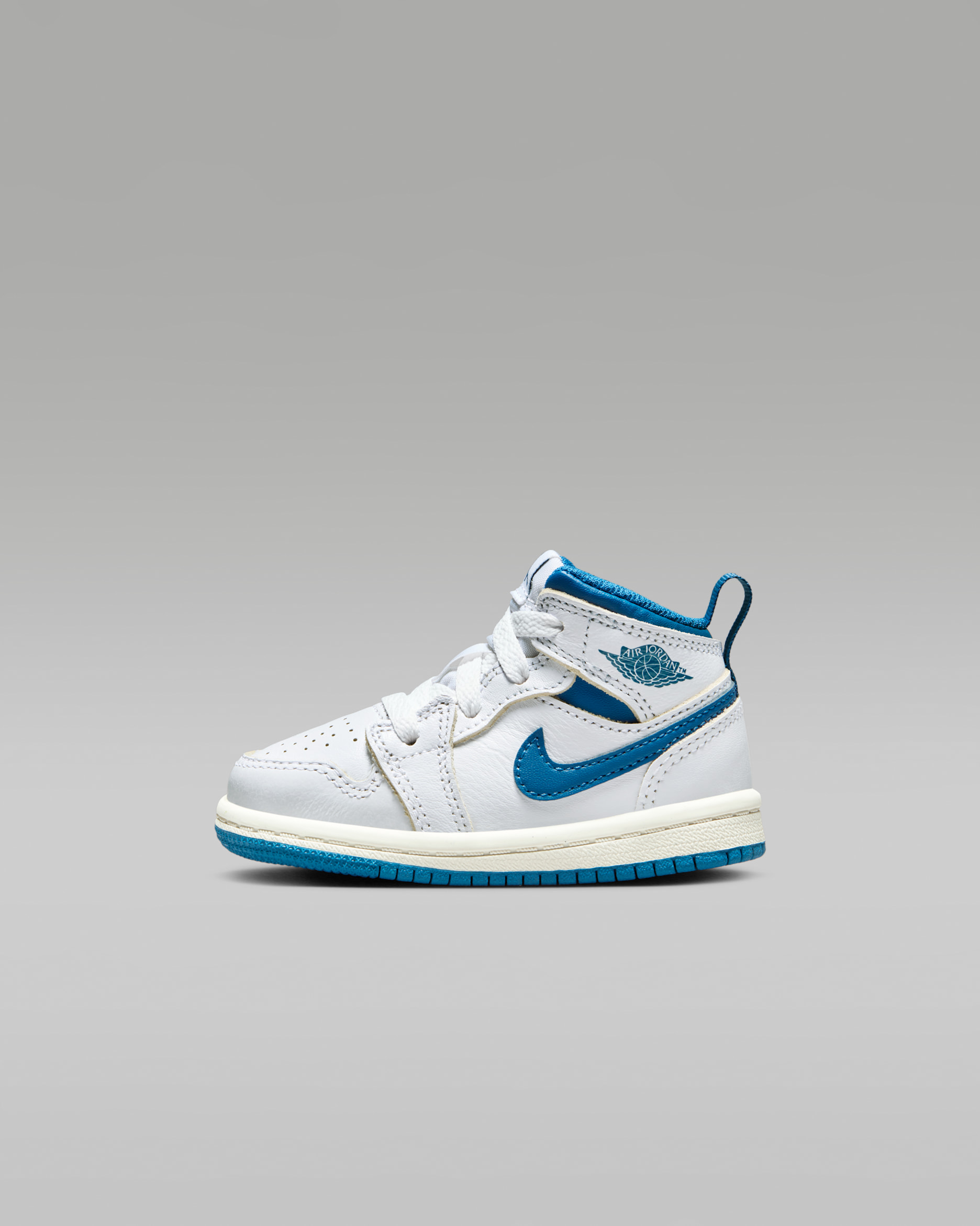 Jordan 1 Mid SE Baby/Toddler Shoes - White/Sail/Industrial Blue