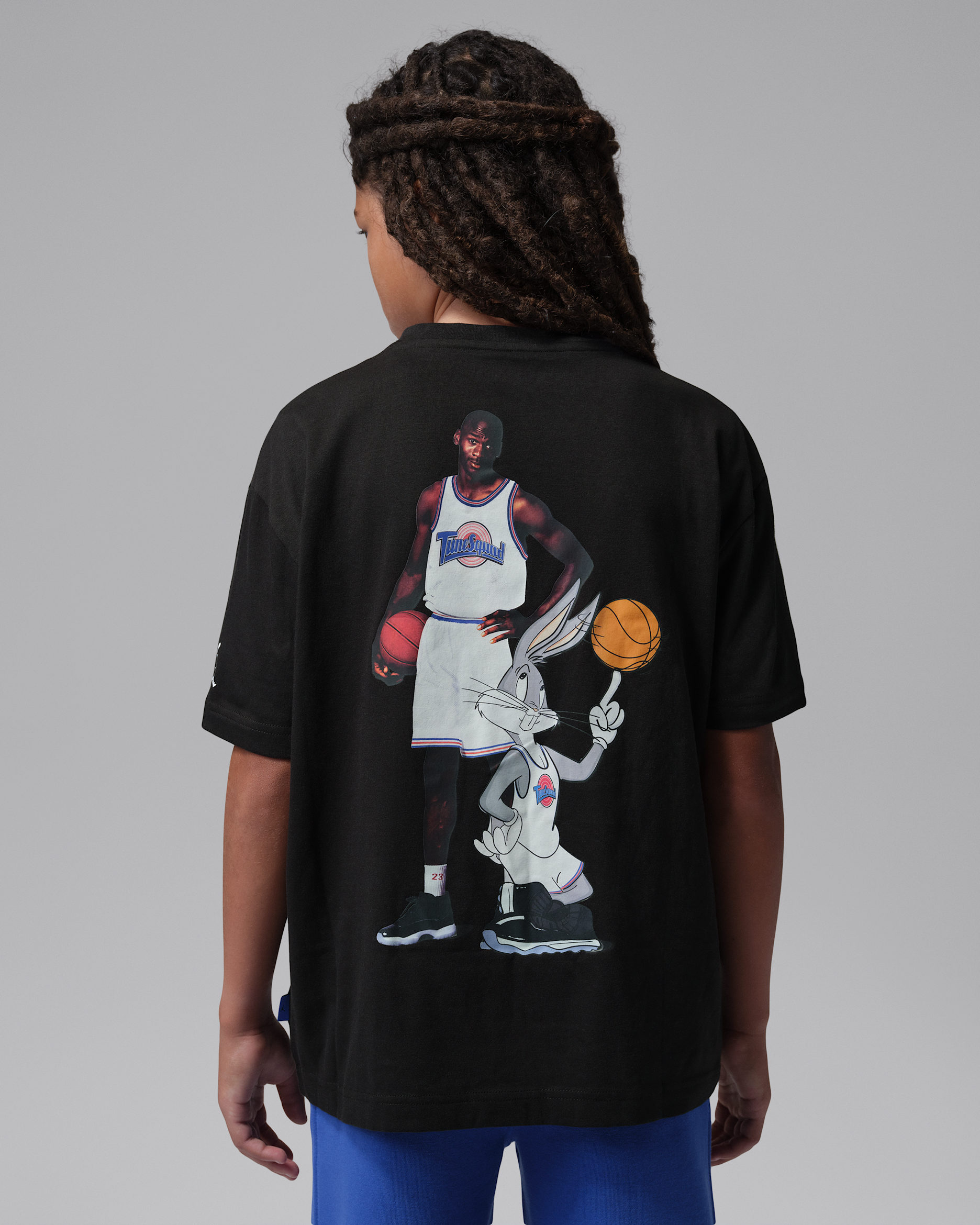 Playera Space Jam 30 Pic para niños talla grande Jordan - Negro