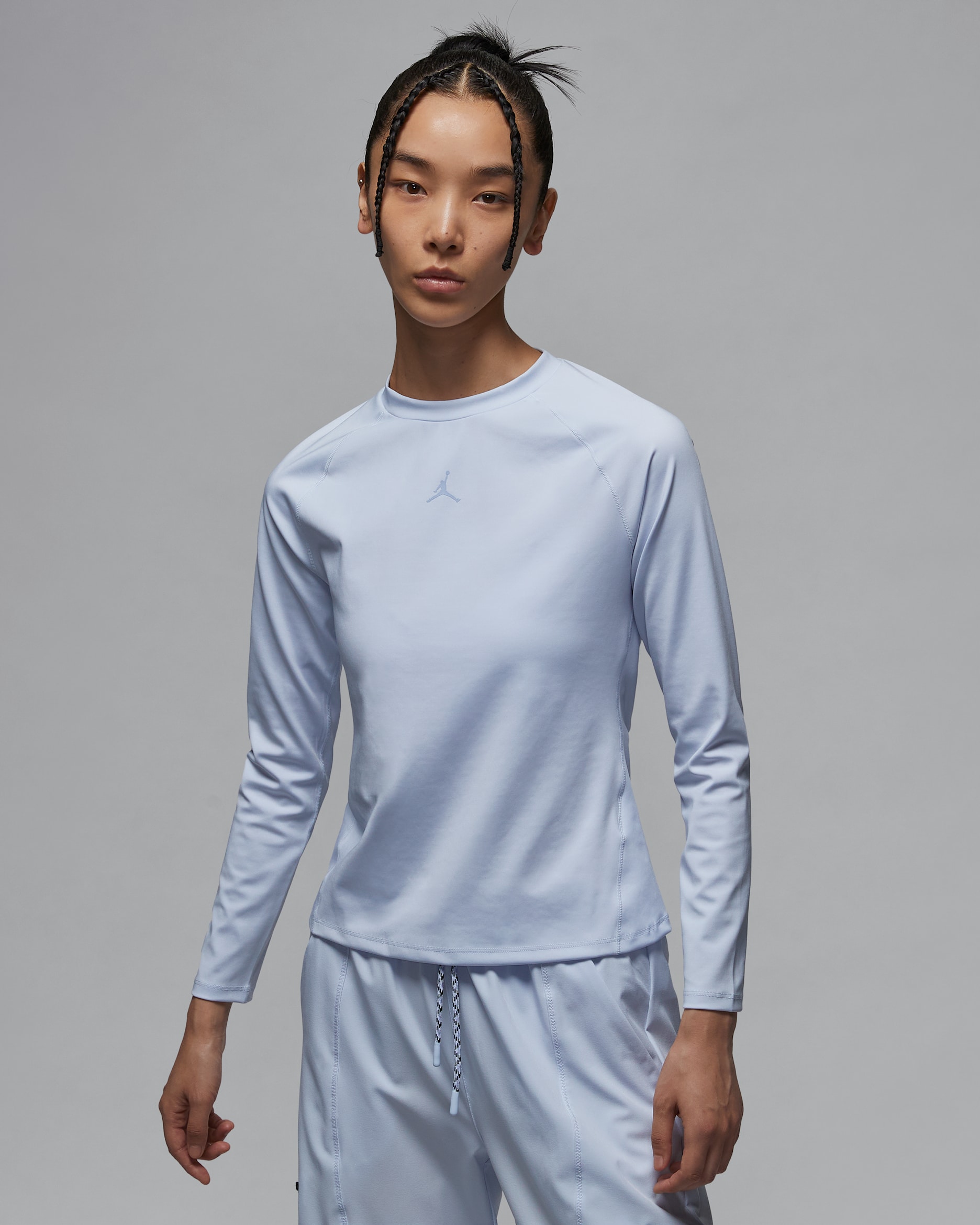 Jordan Sport Women's Long-Sleeve Bodycon Top - Football Grey
