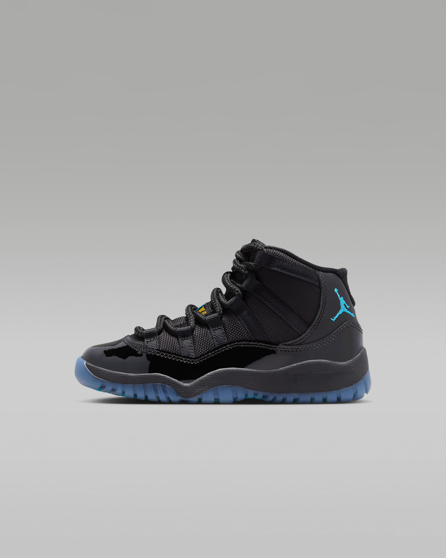 Jordan 11 Retro "Gamma" Little Kids' Shoes - Black/Black/Varsity Maize/Gamma Blue