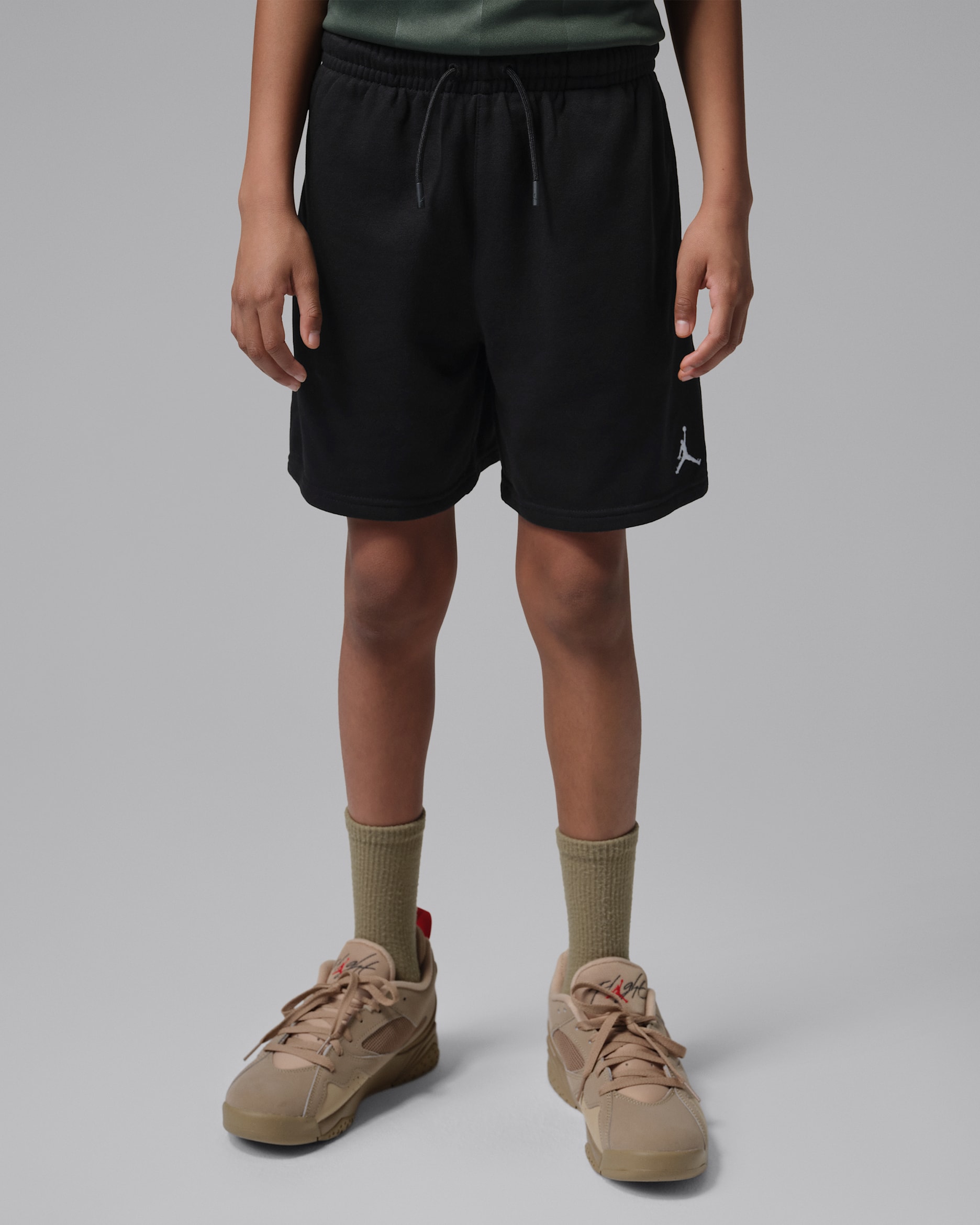 조던 브루클린 프렌치 테리 주니어 쇼츠 - 블랙