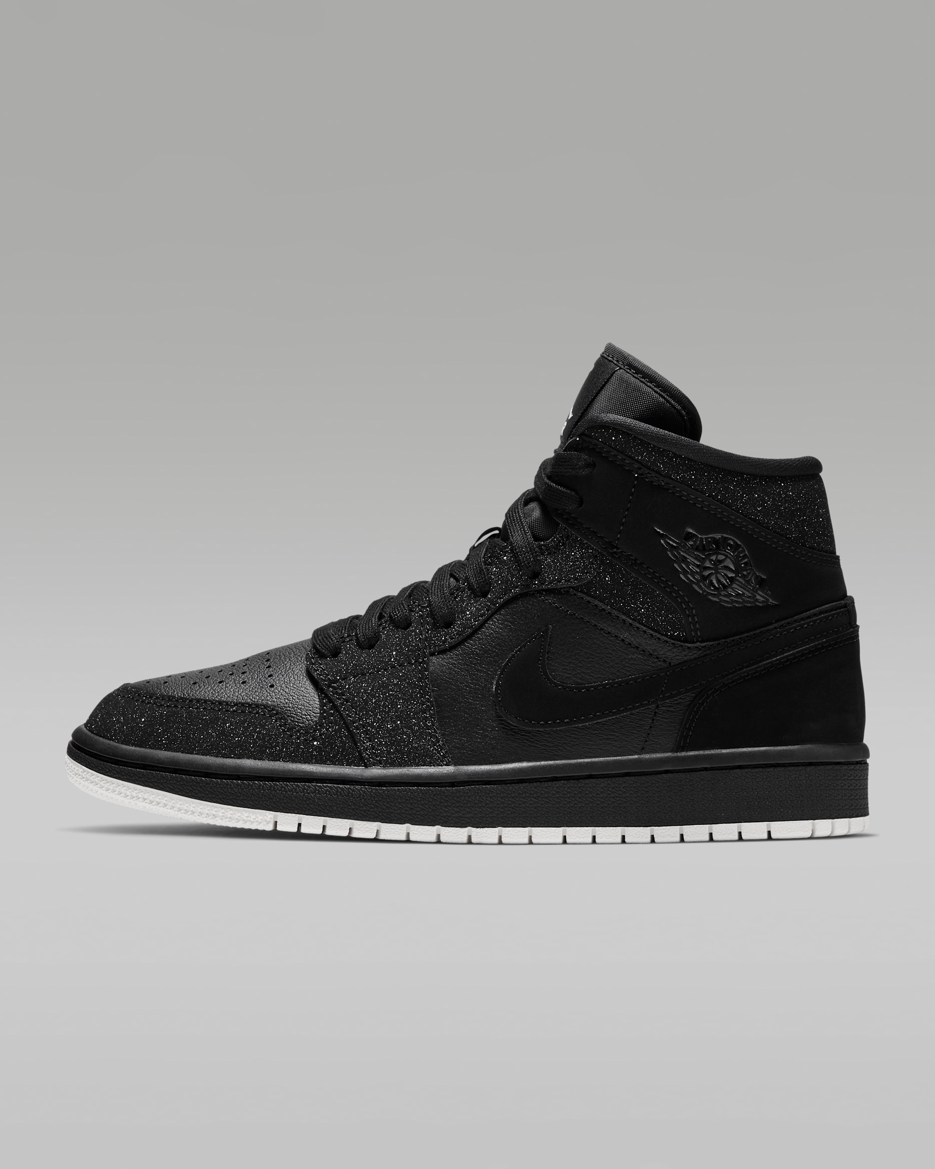 Air Jordan 1 Mid Schuh (Damen) - Schwarz/Weiß/Phantom
