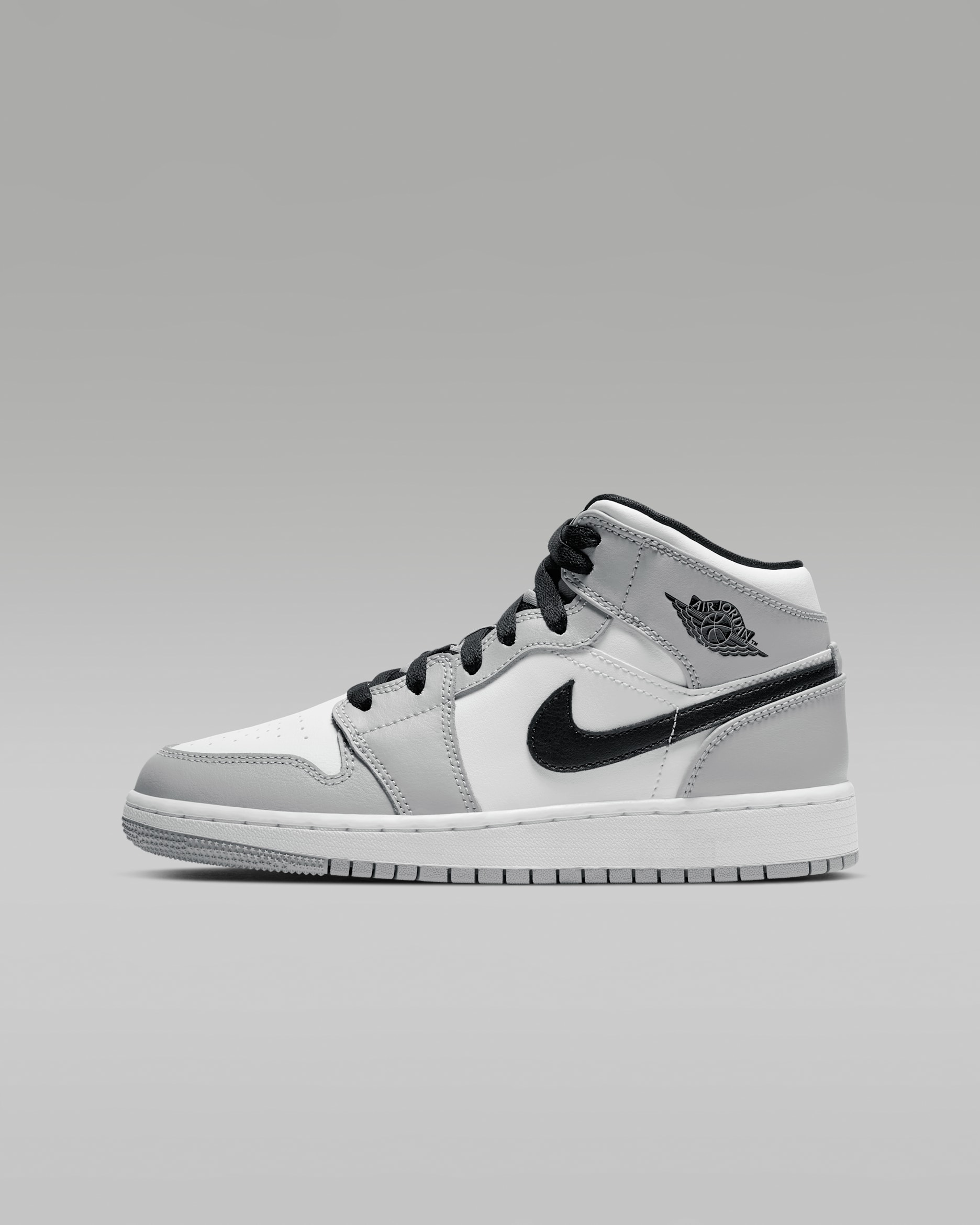 Buty dla dużych dzieci Jordan 1 Mid - Light Smoke Grey/Biel/Czerń