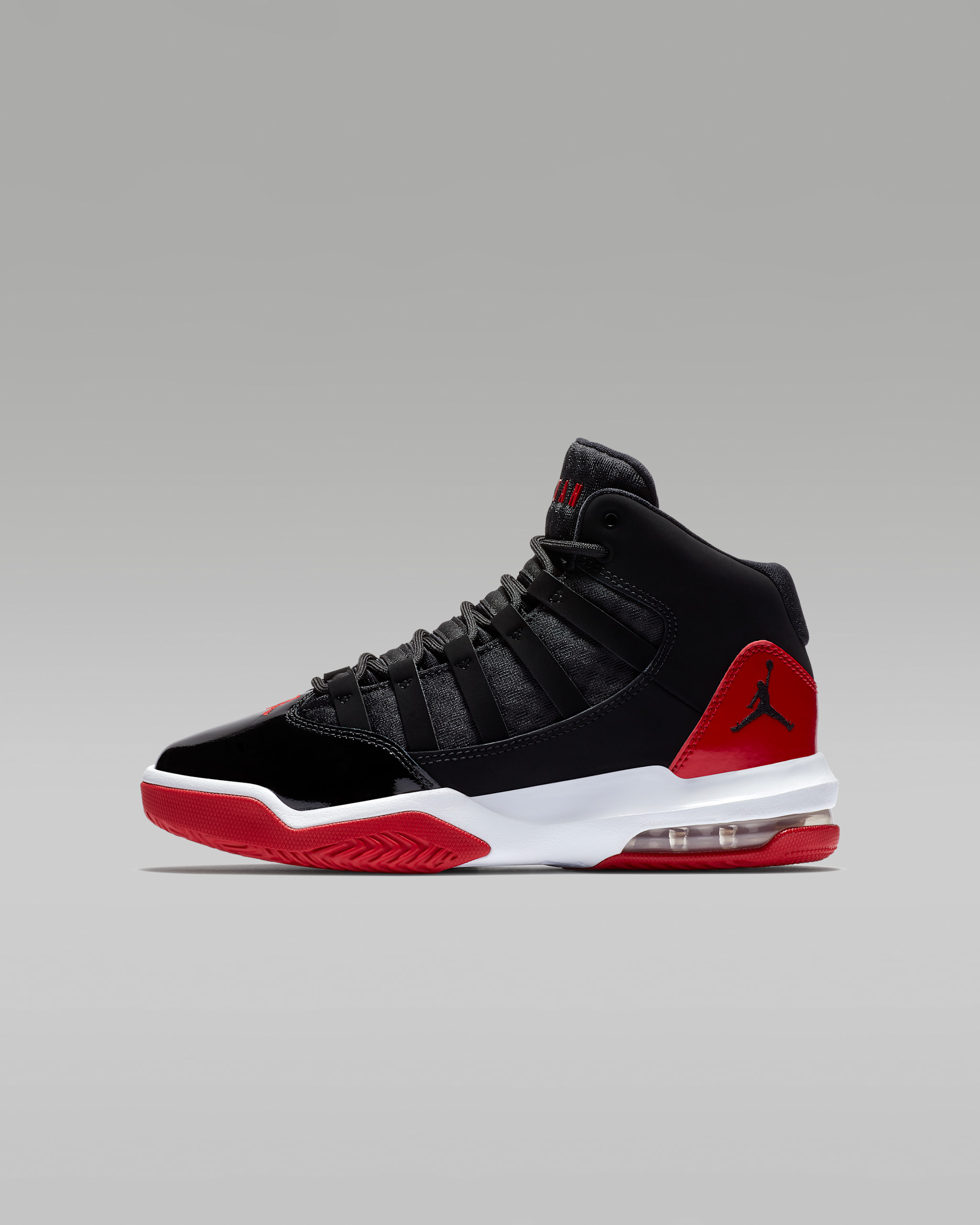 Jordan Max Aura Big Kids' Shoes - Black/Gym Red/White/Black