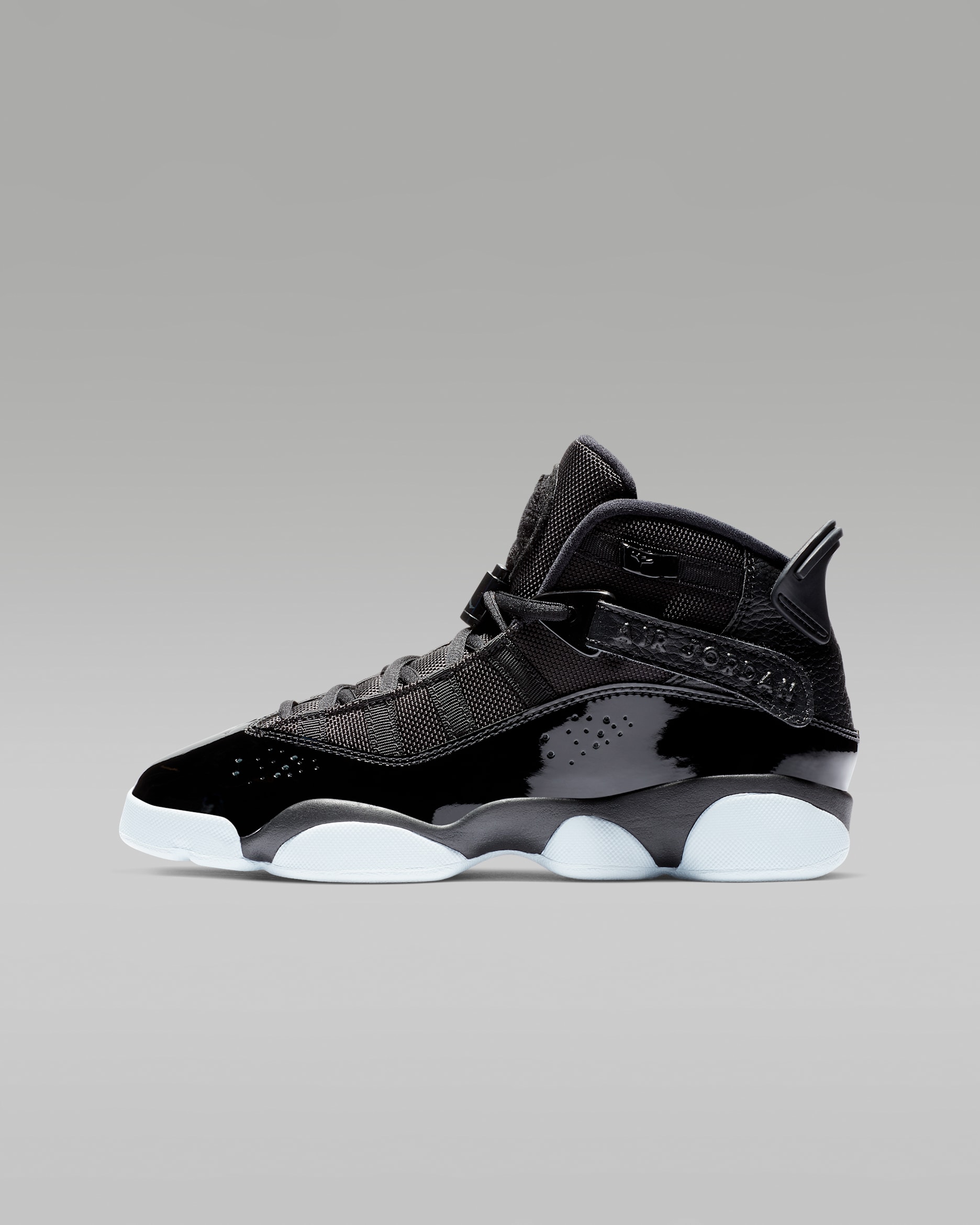 Jordan 6 Rings Big Kids' Shoes - Black/White/Black