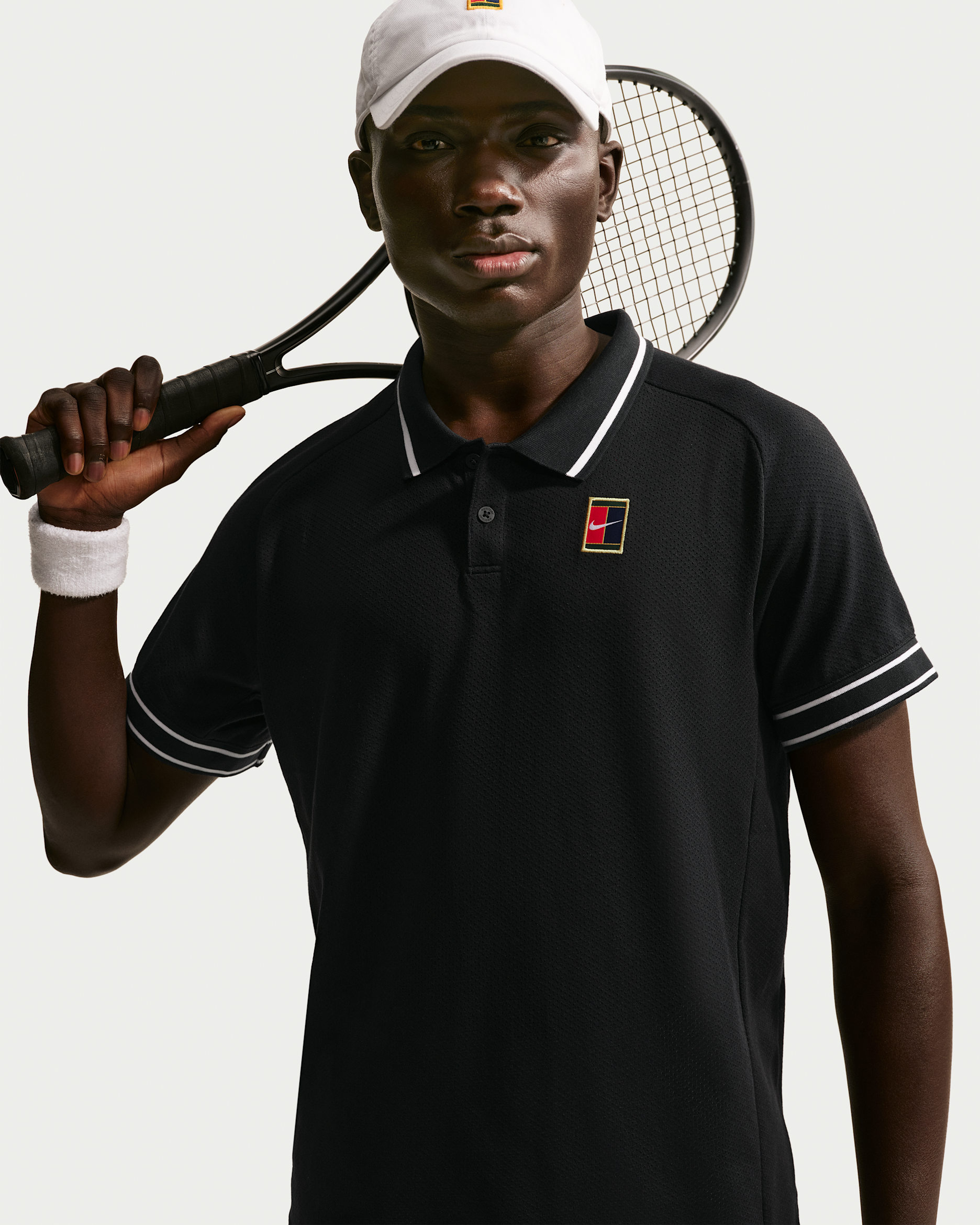 NikeCourt Heritage Men's Tennis Polo - Black/White