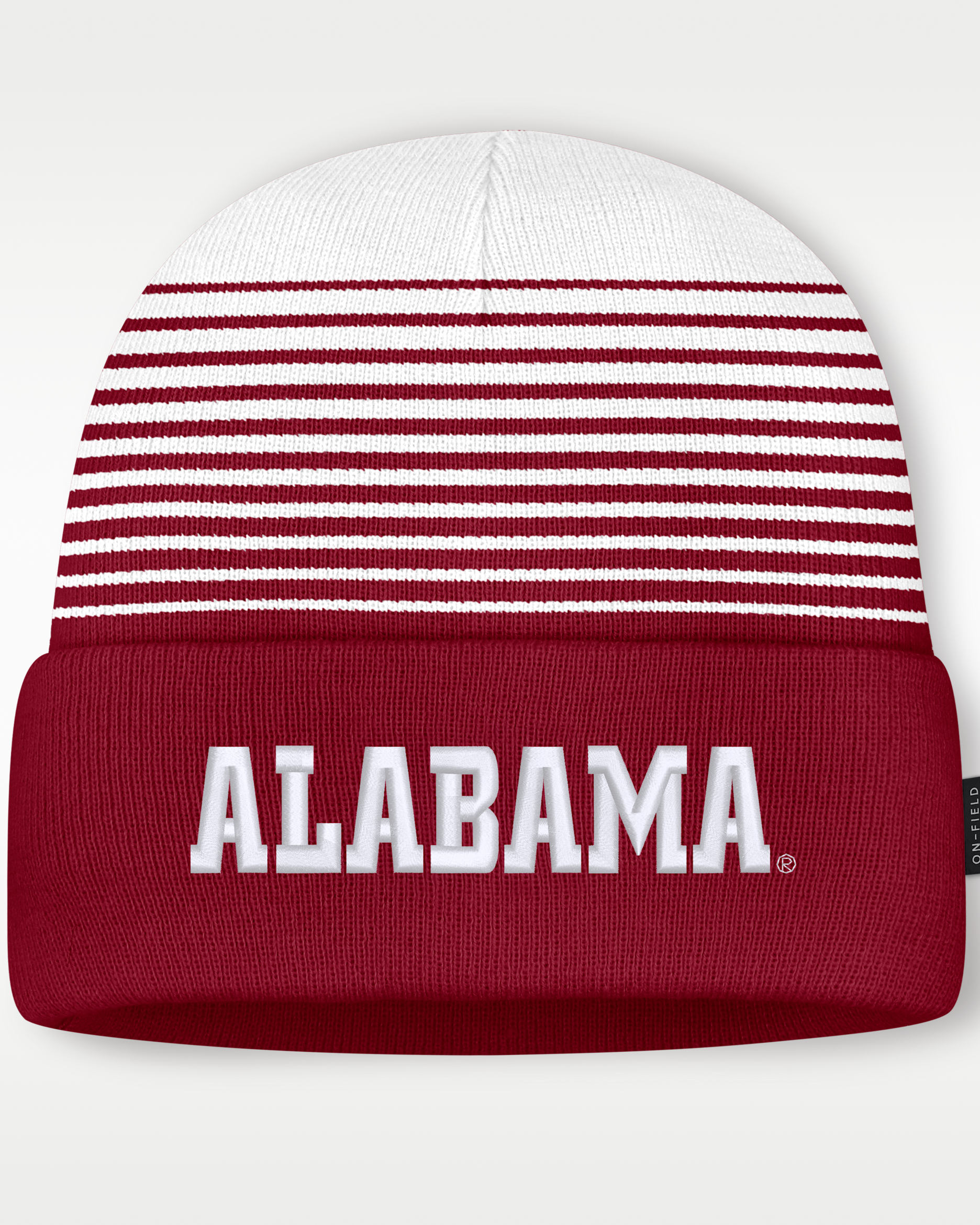 Alabama Sideline Utility Men's Nike College Cuffed Beanie - Team Crimson/White