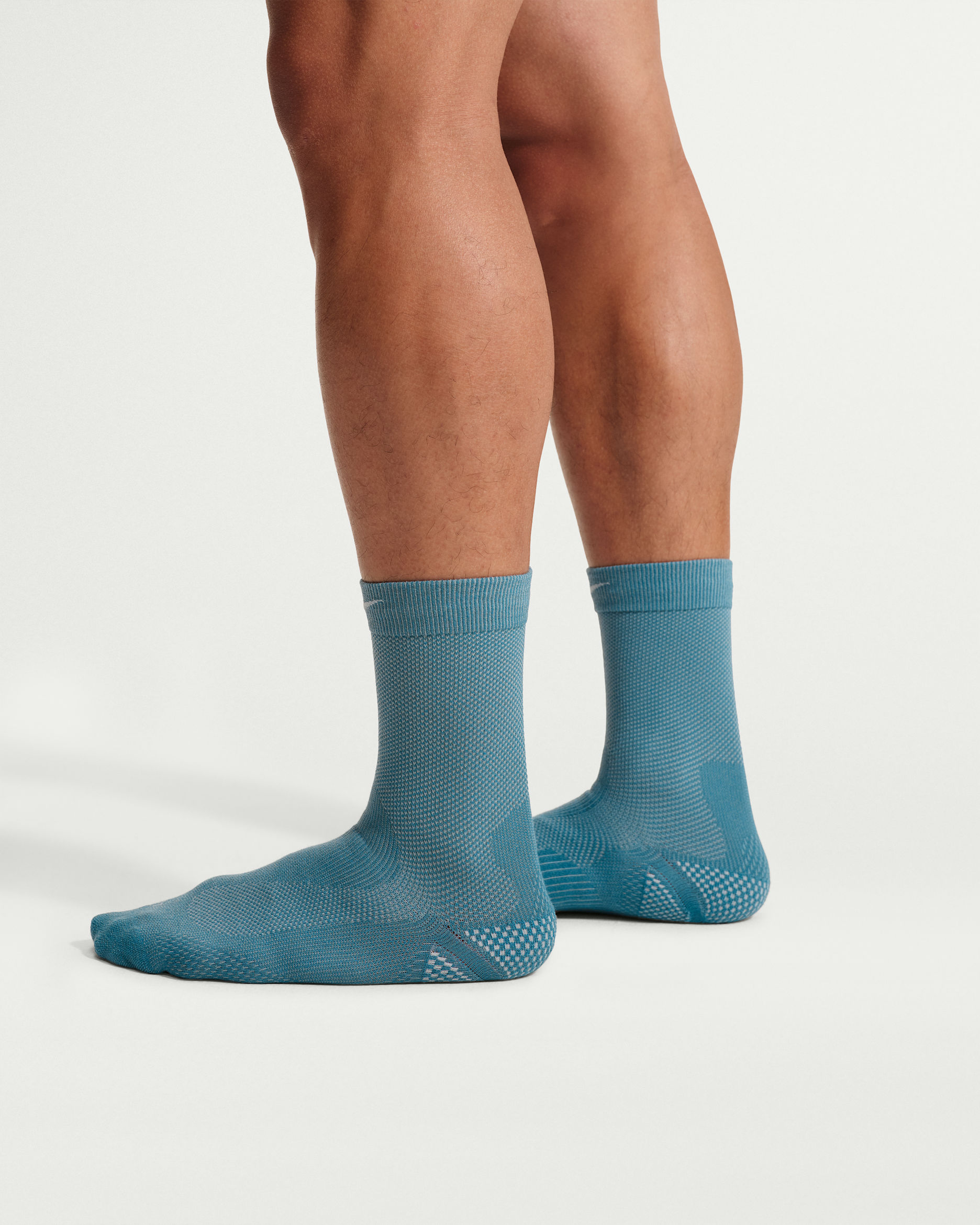 Nike Run Lightweight Running Crew Socks (1 Pair) - Smoky Blue/Smoky Blue/Wolf Grey