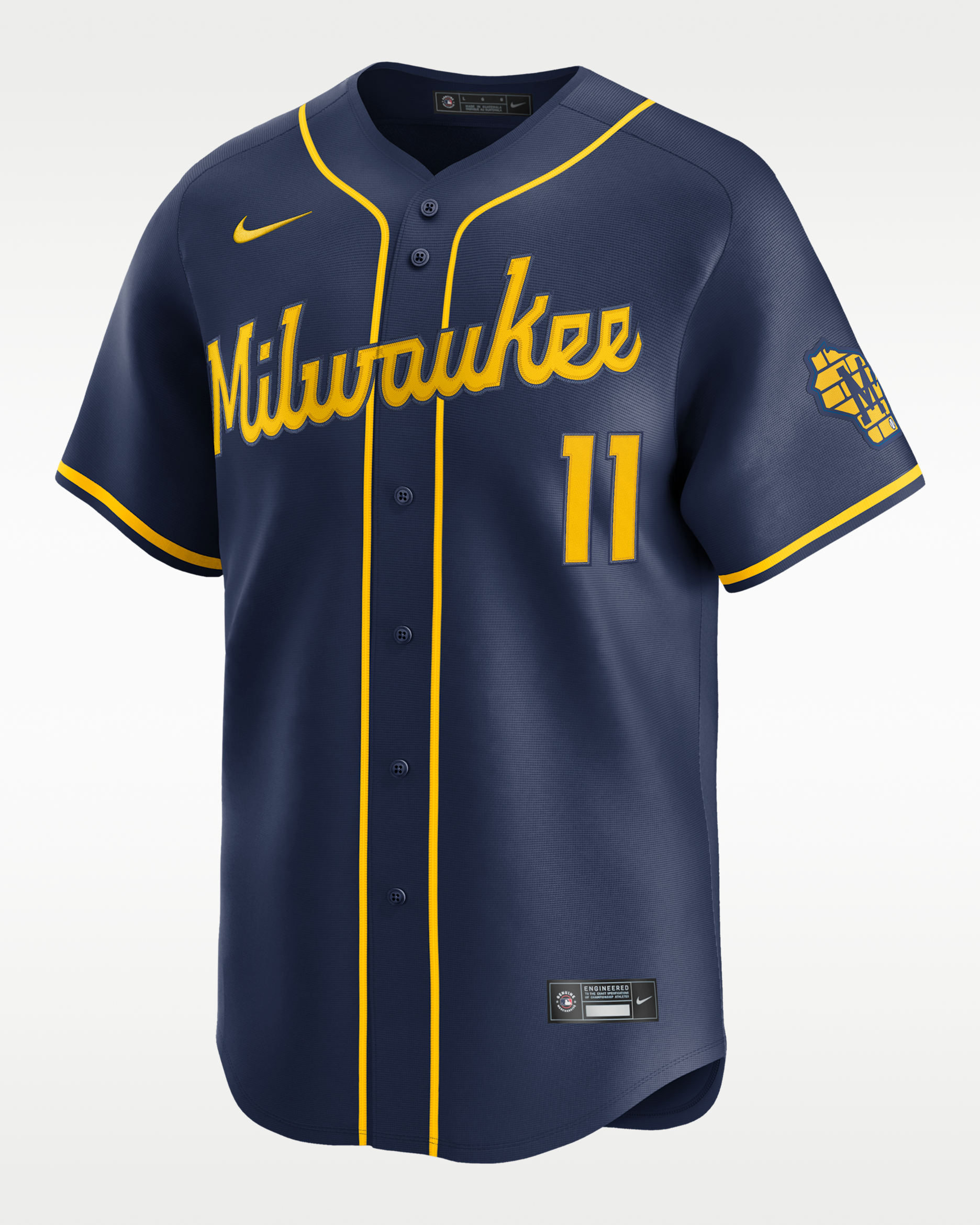 Jackson Chourio Milwaukee Brewers Men's Nike Dri-FIT MLB Limited Jersey - Navy