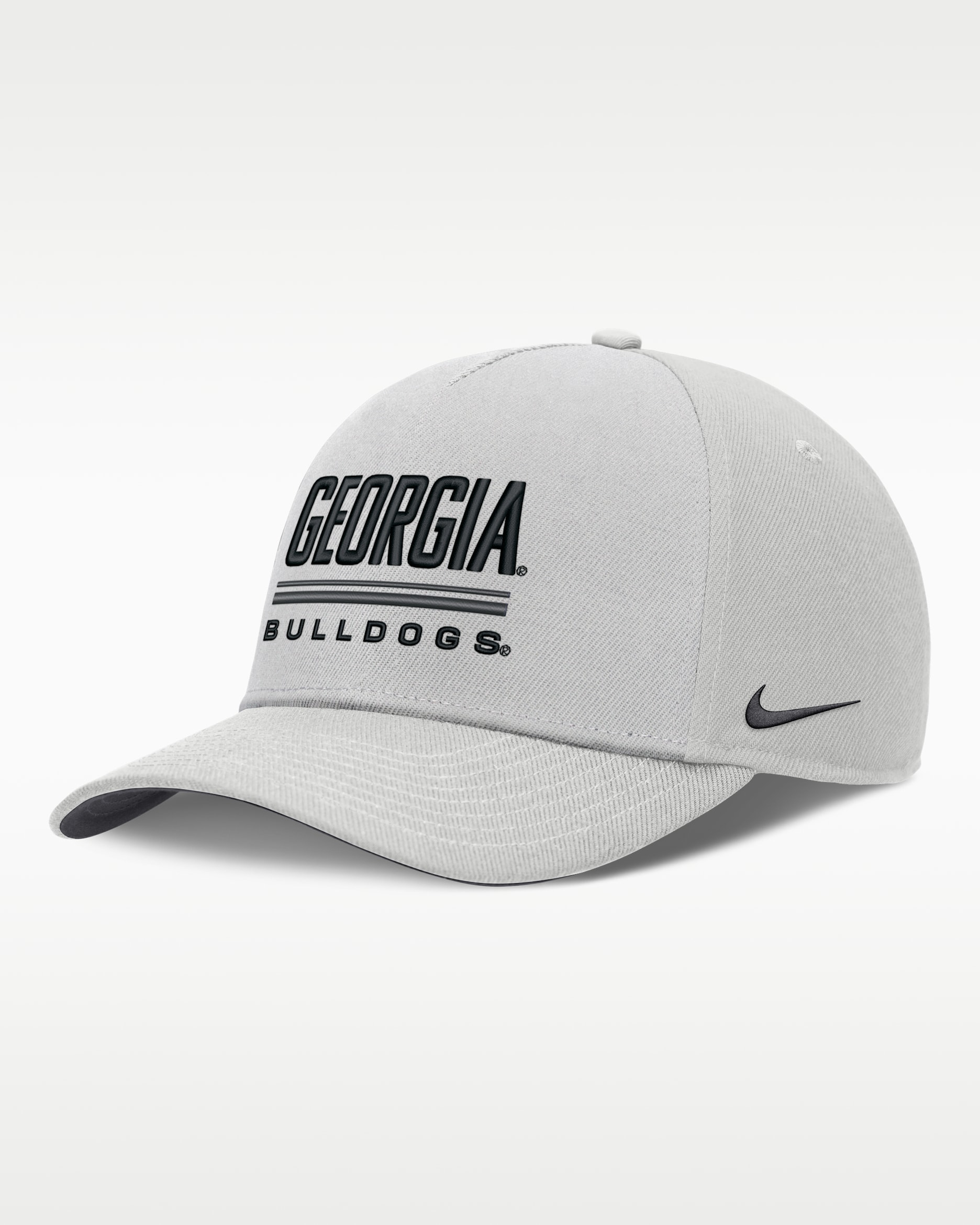 Georgia Sideline Practice Rise Men's Nike Dri-FIT College Adjustable Hat - Grey