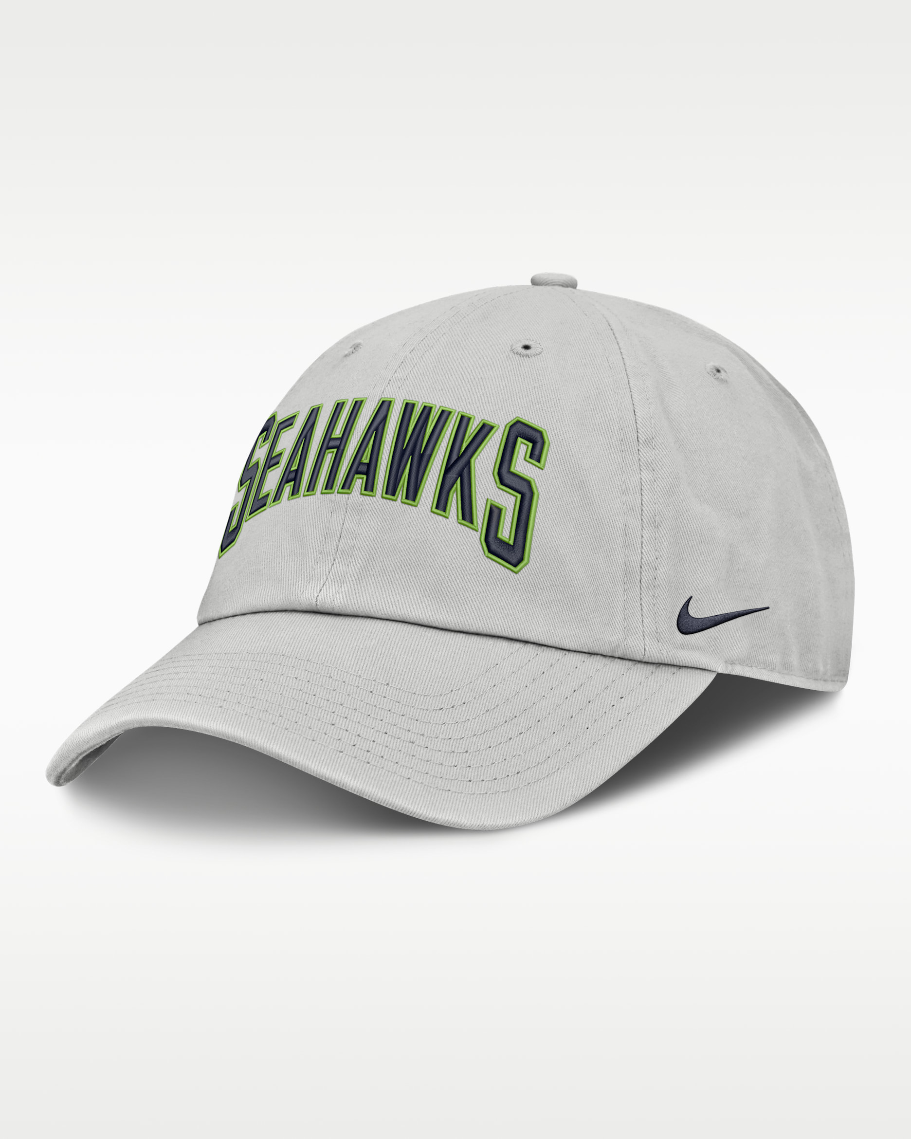 Seattle Seahawks Primetime Club Arched Men's Nike NFL Adjustable Hat - Grey