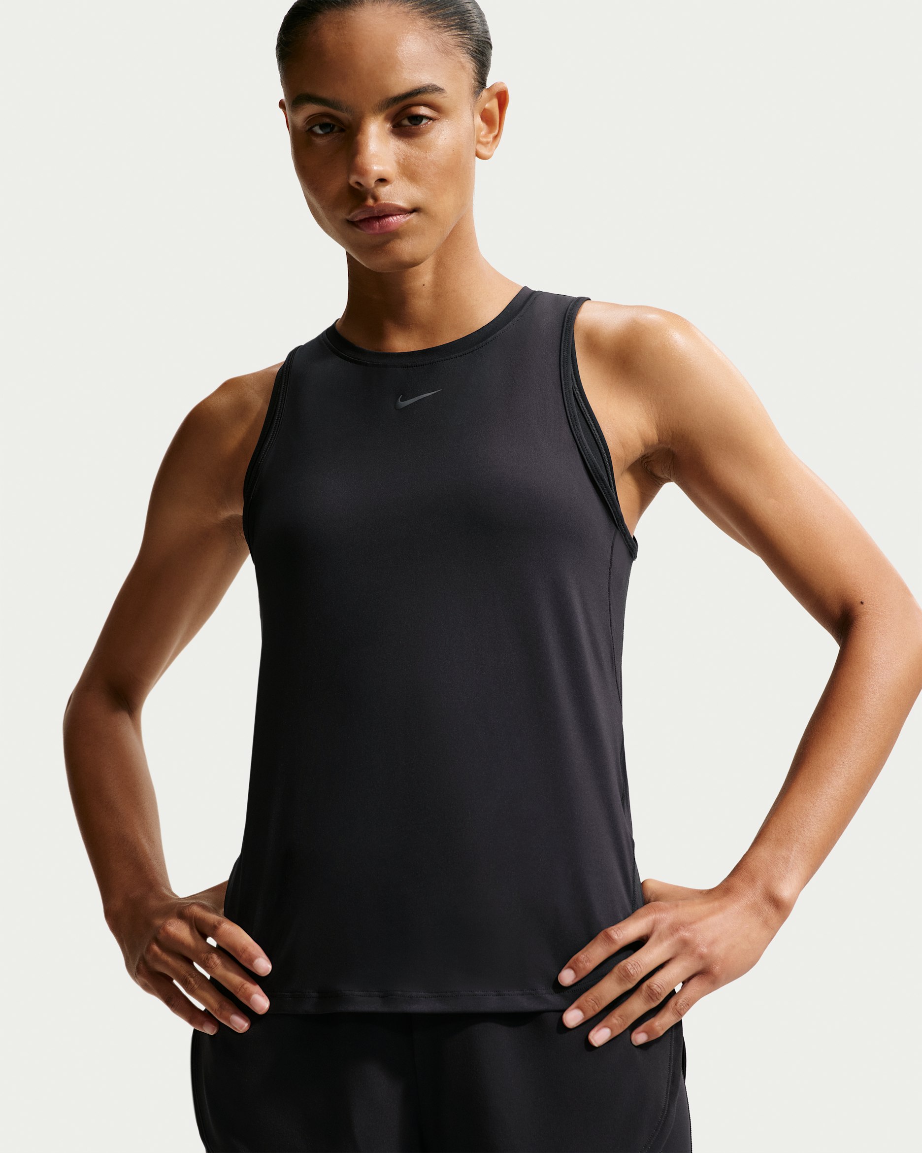 Camiseta de tirantes Dri-FIT para mujer Nike One Classic - Negro/Negro