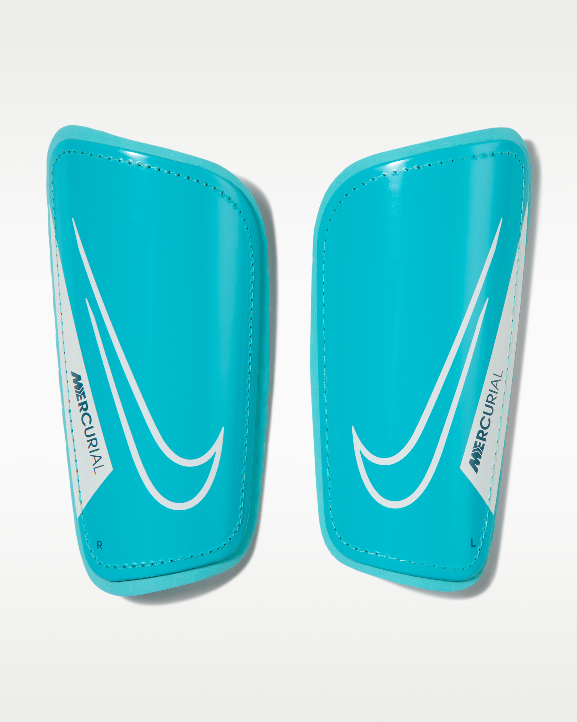 Protège-tibias de football Nike Mercurial Hardshell - Dusty Cactus/Off White/Blanc