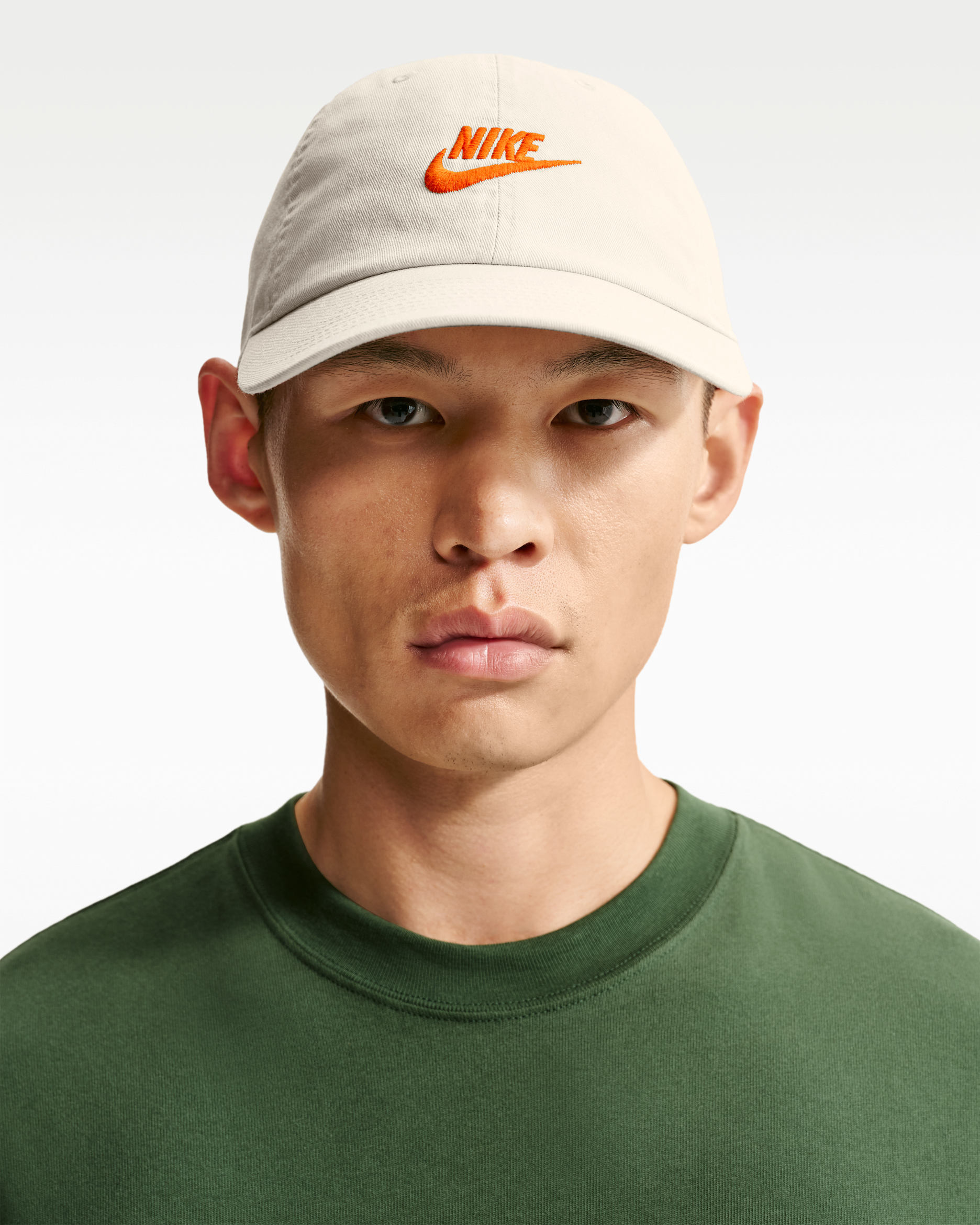 Gorra desestructurada Futura Wash Nike Club - Hueso claro/Naranja seguridad