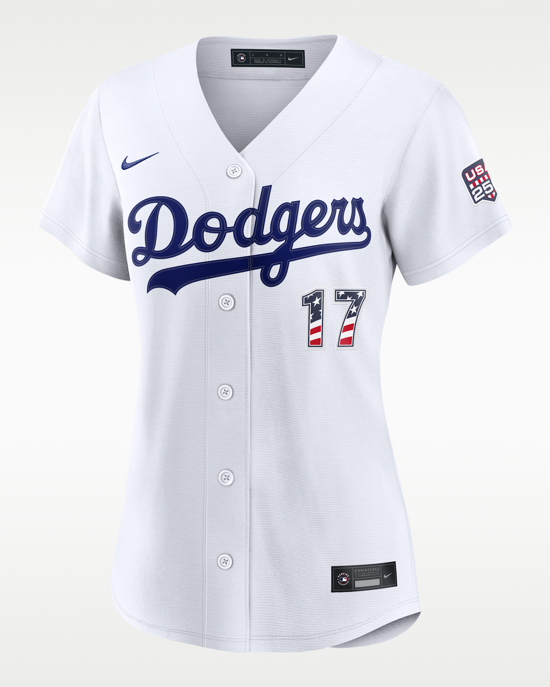 Shohei Ohtani Los Angeles Dodgers USA 250 Women's Nike MLB Stadium Jersey - White