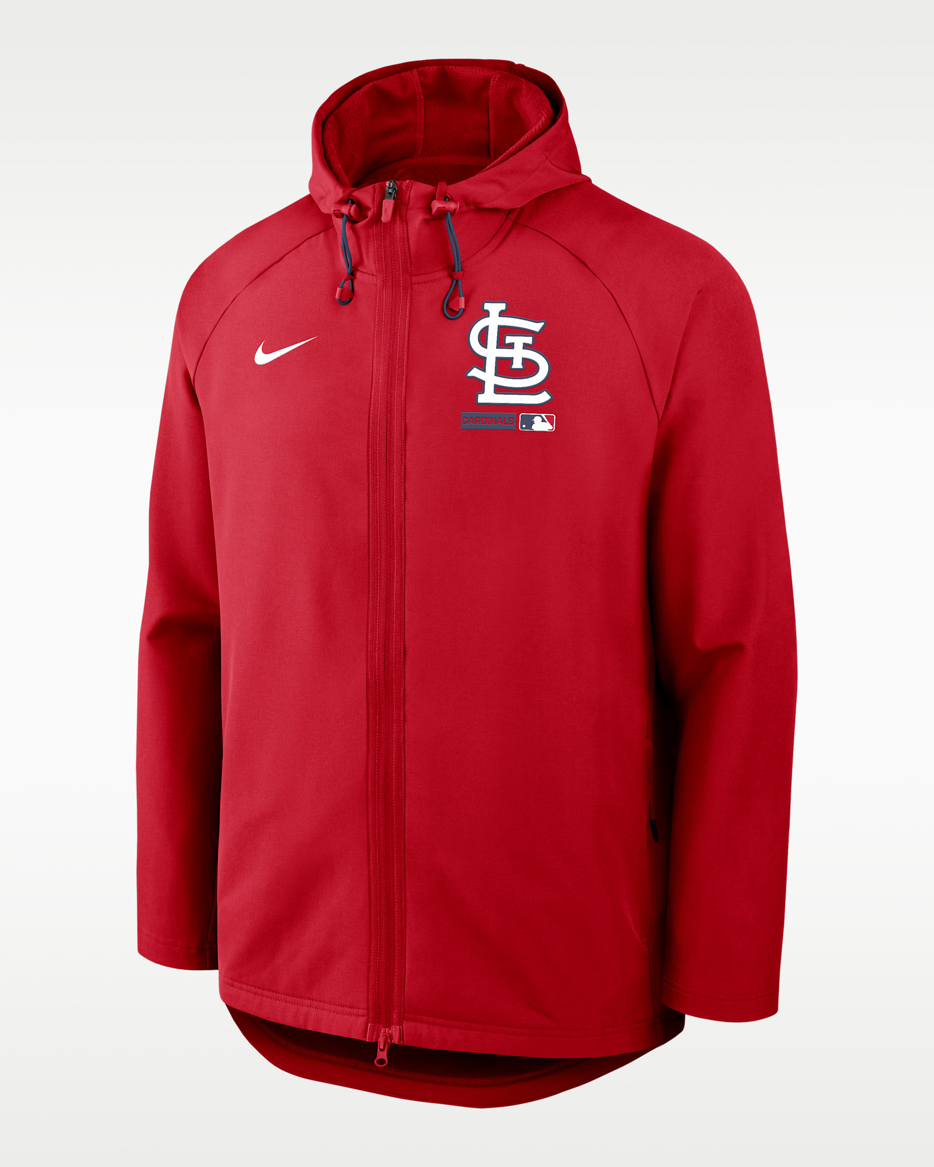 St. Louis Cardinals Authentic Collection Men's Nike Therma-FIT MLB Full-Zip Hooded Jacket - Red