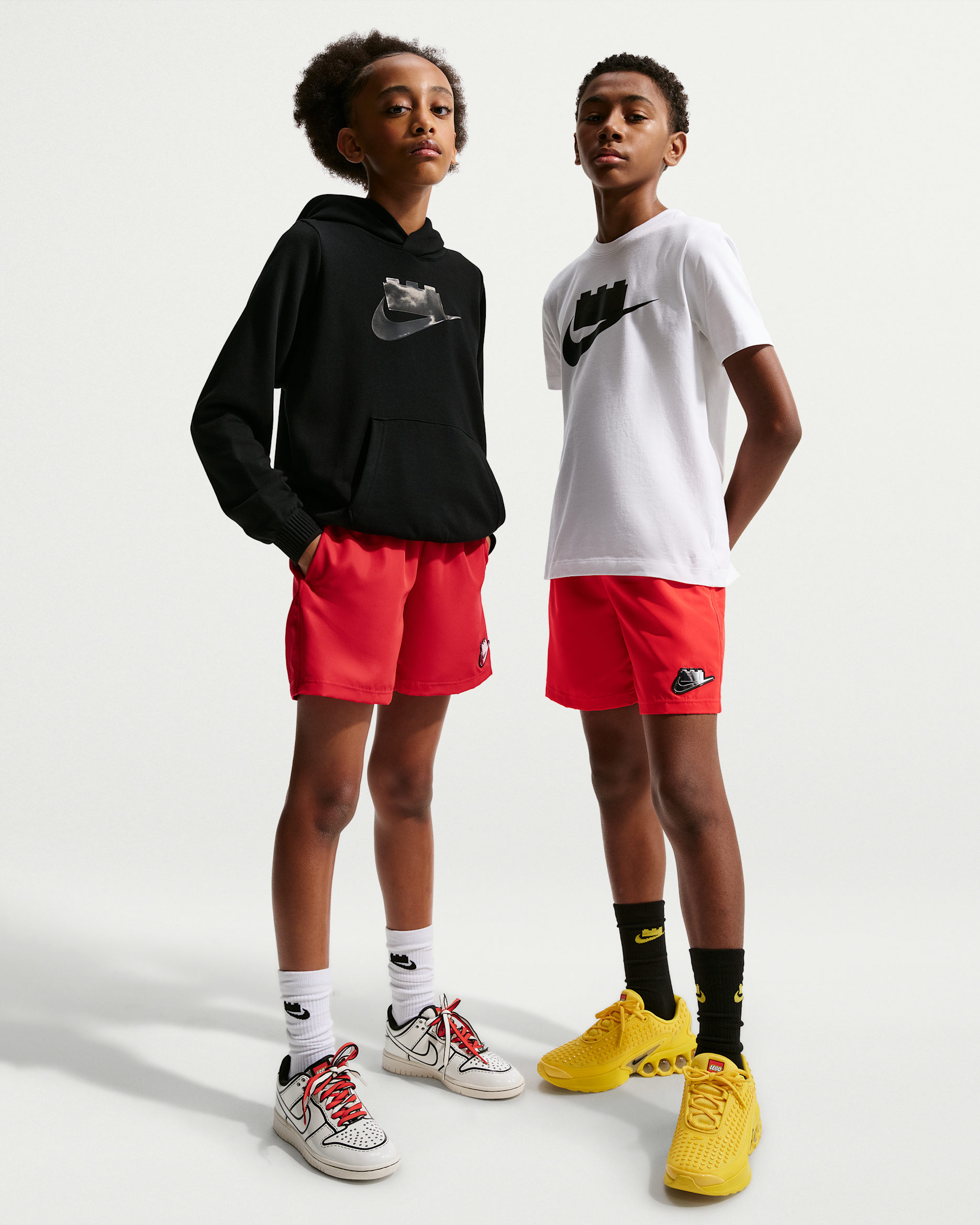 Nike x LEGO® Collection Big Kids' Shorts - Rush Red