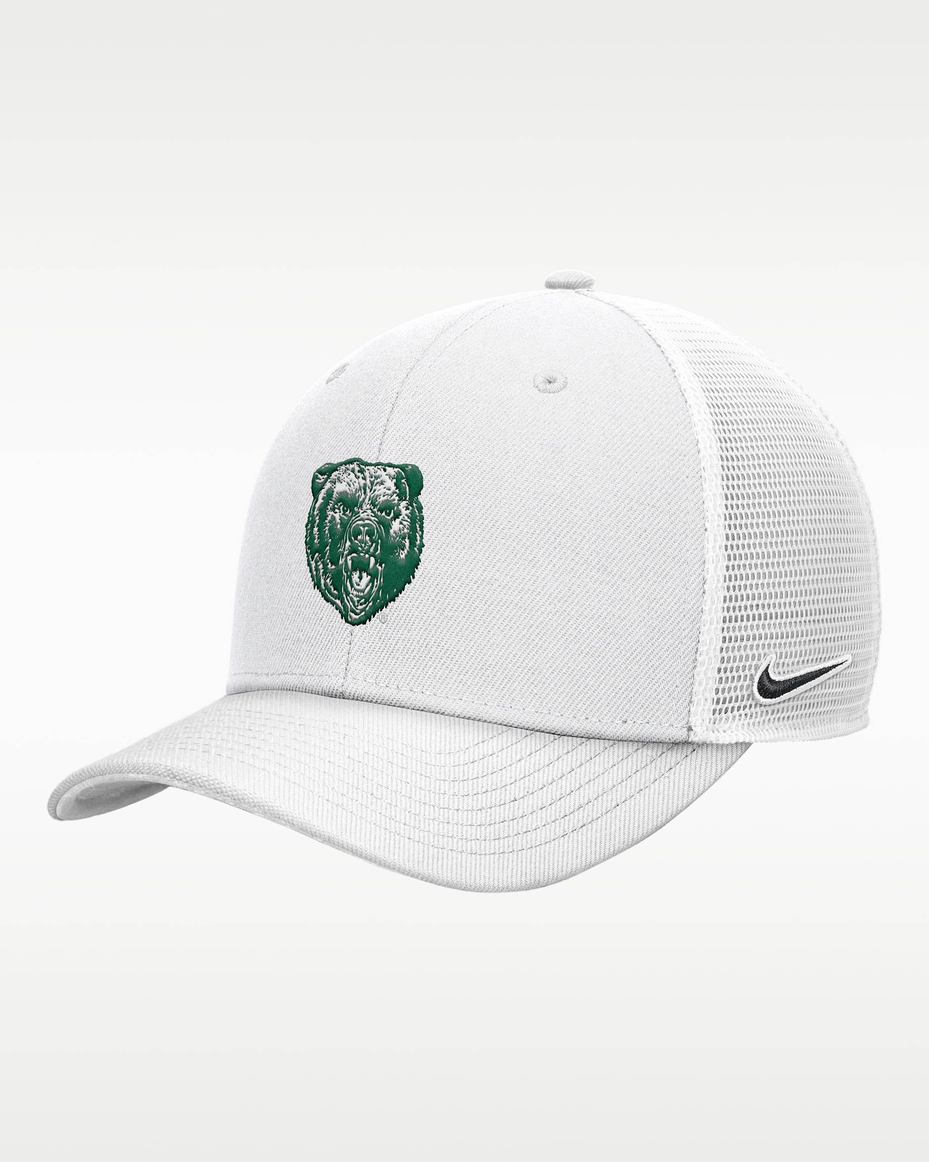 Baylor Throwback Rise Men's Nike College Trucker Adjustable Hat - White