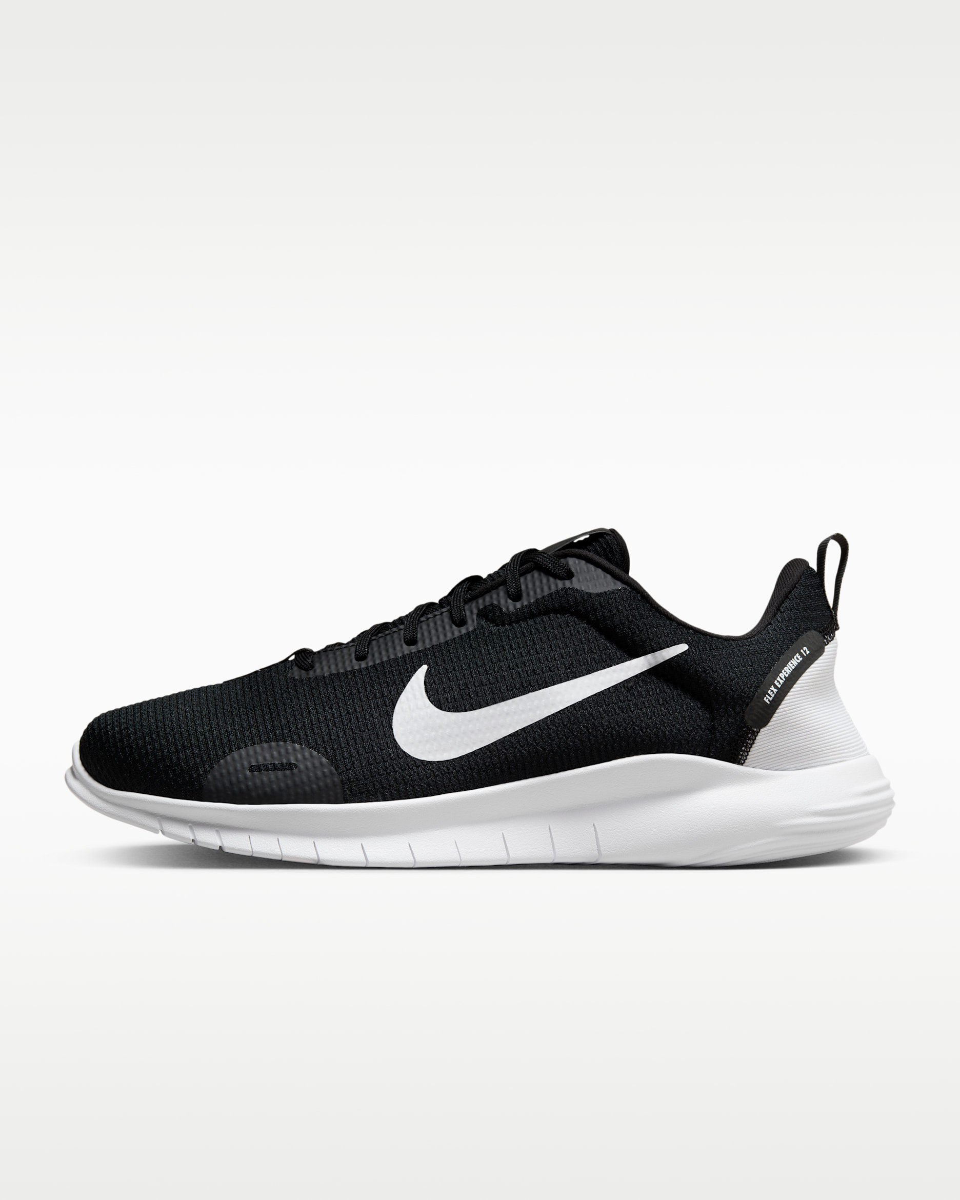 Nike Flex Experience Run 12 Men's Road Running Shoes (Extra Wide) - Black/Dark Smoke Grey/White