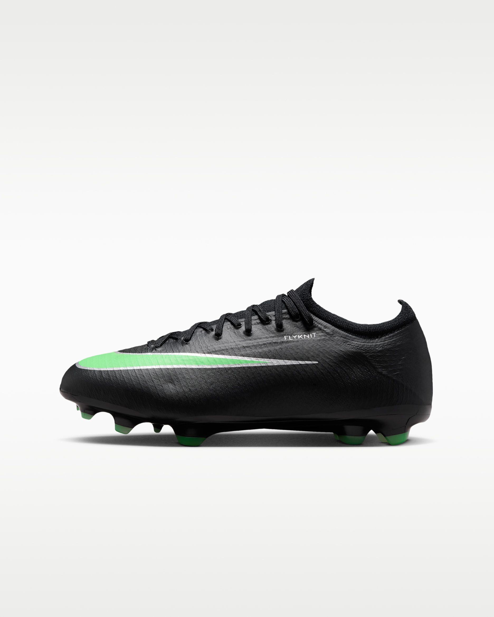 Nike Jr. Mercurial Vapor 17 Pro Older Kids' Firm-Ground Low-Top Football Boots - Black/Black/Illusion Green