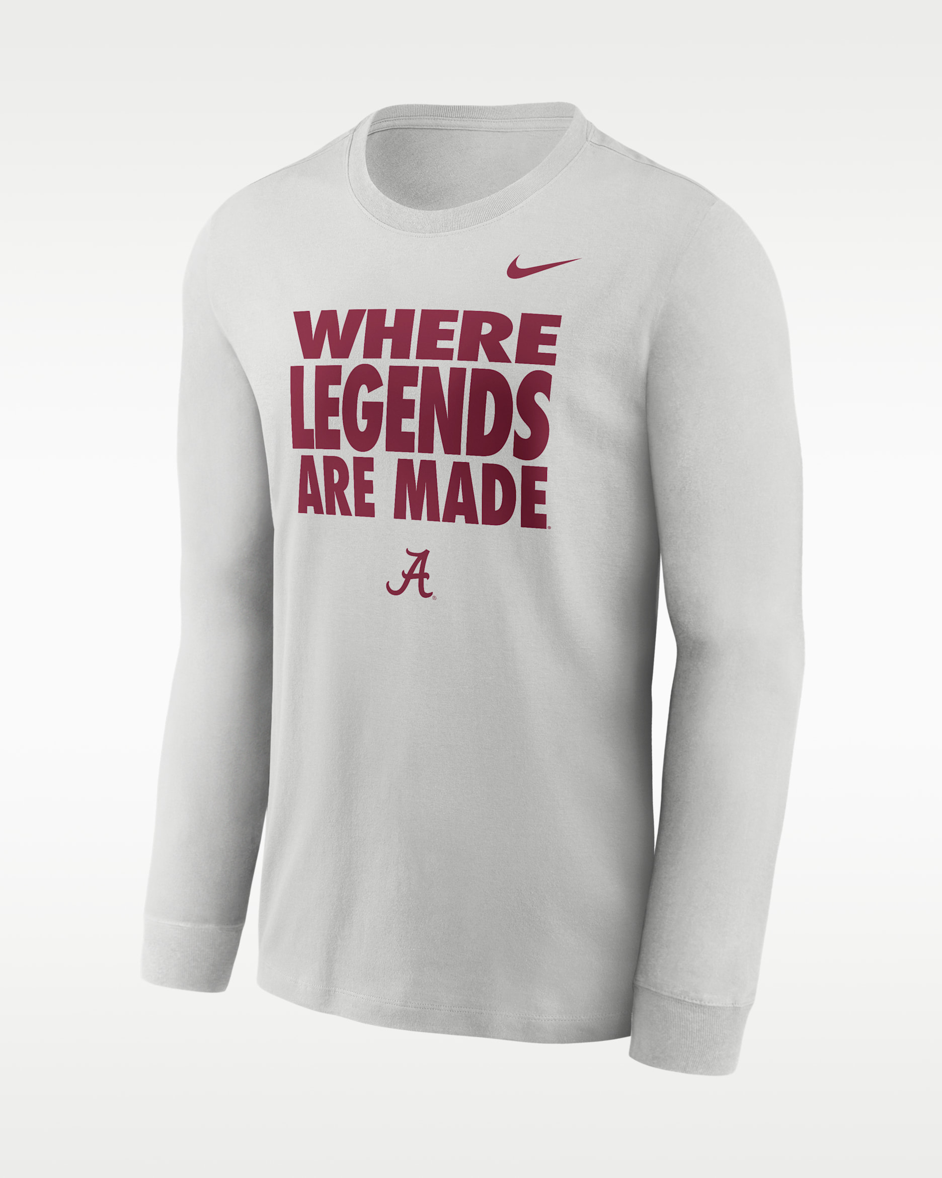 Alabama Sideline Slogan Men's Nike Dri-FIT College Long-Sleeve T-Shirt - Photon Dust