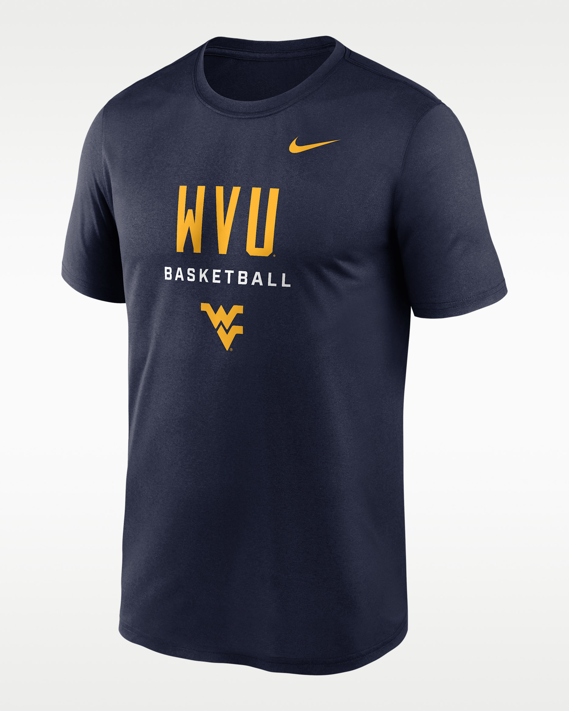 West Virginia Courtside Basketball Legend Men's Nike Dri-FIT College T-Shirt - Navy