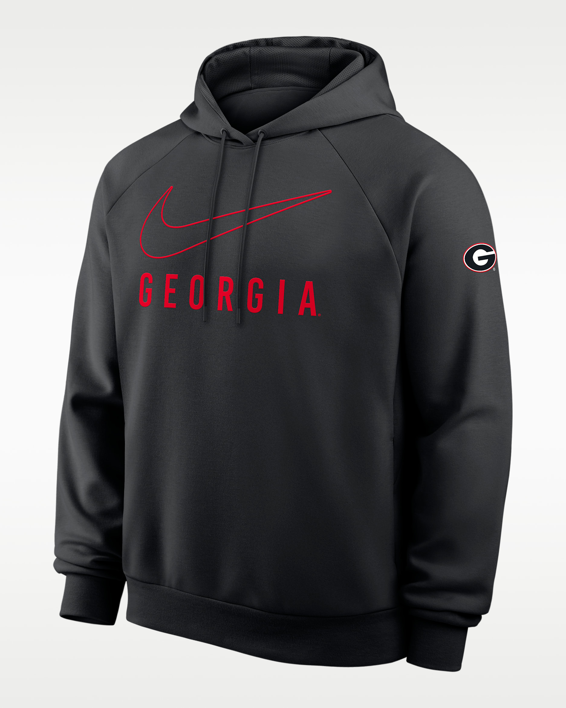 Georgia Premium Performance Men's Nike Dri-FIT College Pullover Hoodie - Black