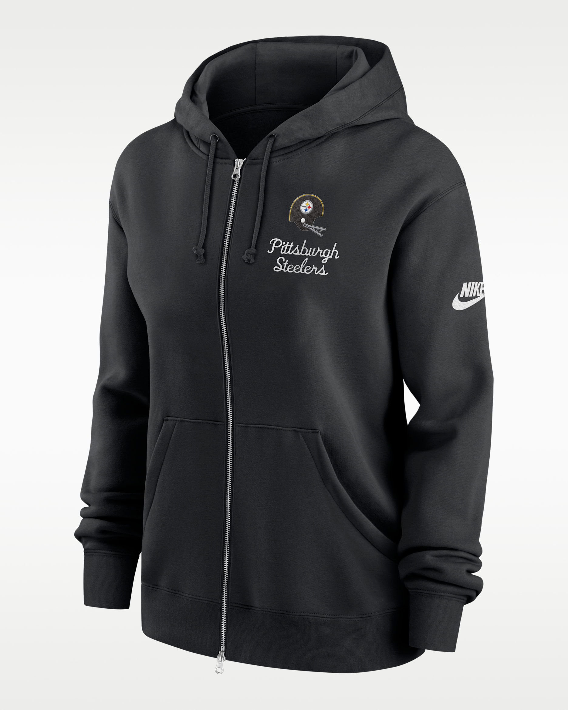 Pittsburgh Steelers Phoenix Rewind Women's Nike NFL Full-Zip Hoodie - Black