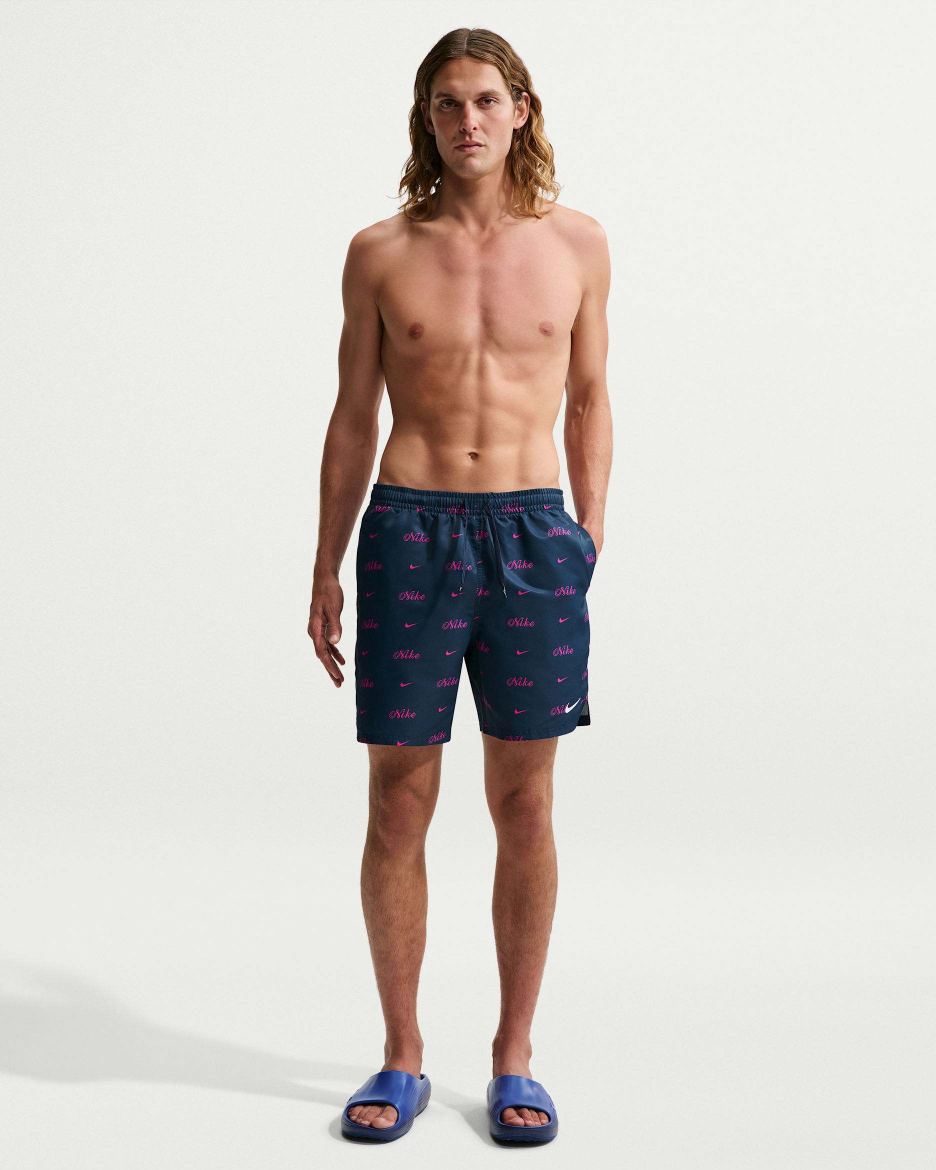 Nike Swim Breaker Men's 7" Brief-Lined Volley Short - Midnight Navy