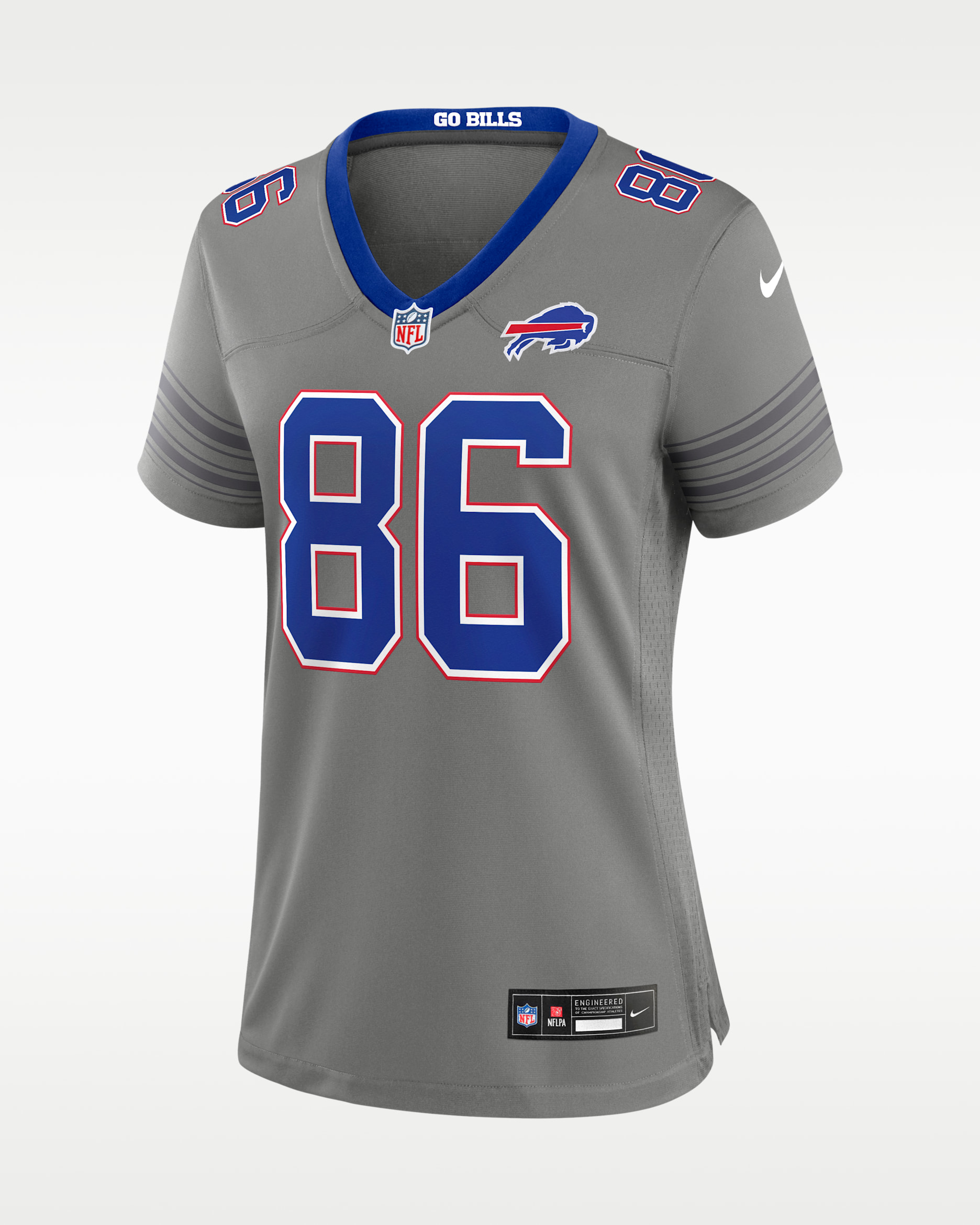 Dalton Kincaid Buffalo Bills Women's Nike NFL Game Jersey - Grey