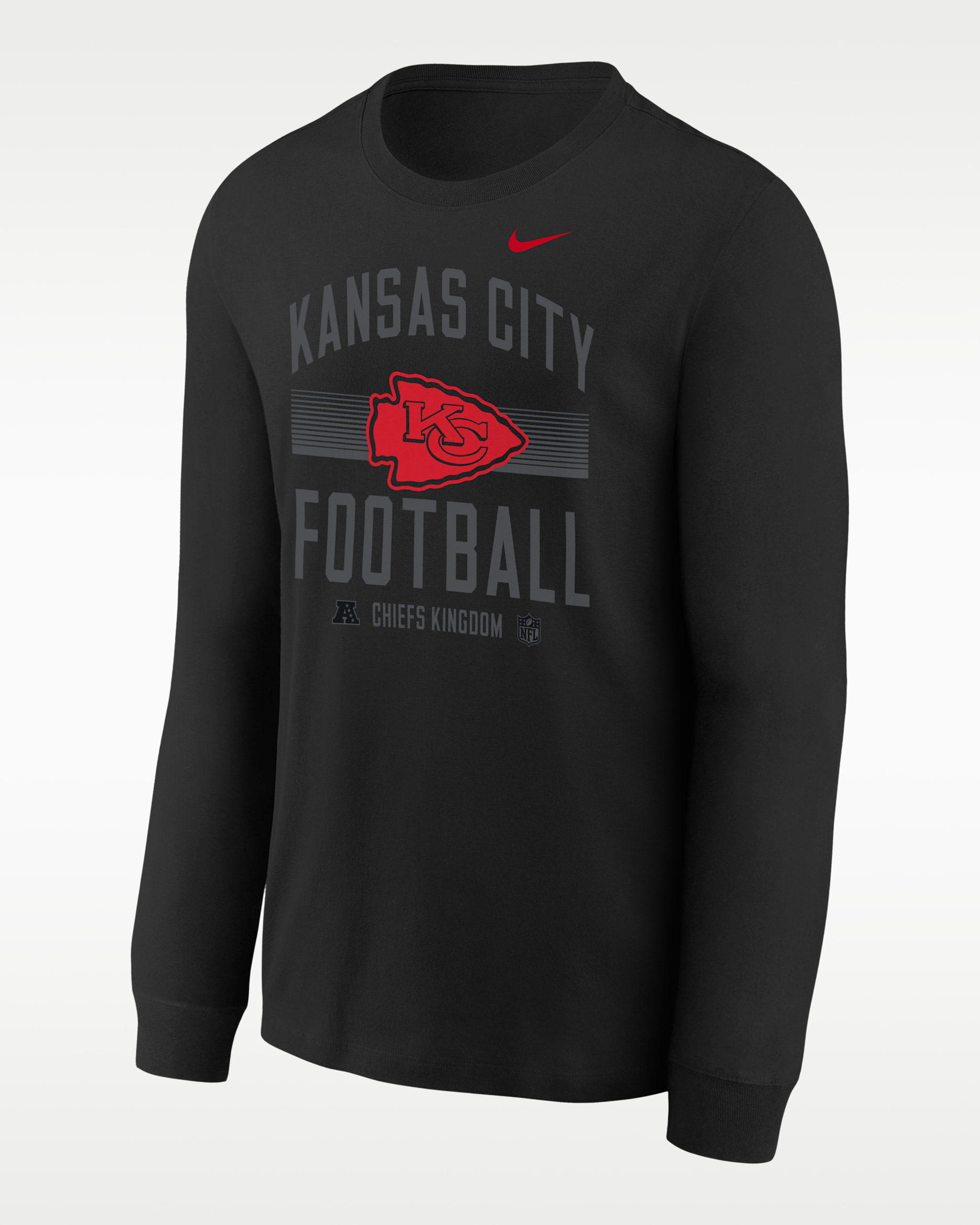Kansas City Chiefs Hometown Big Kids' Nike NFL Long-Sleeve T-Shirt - Black