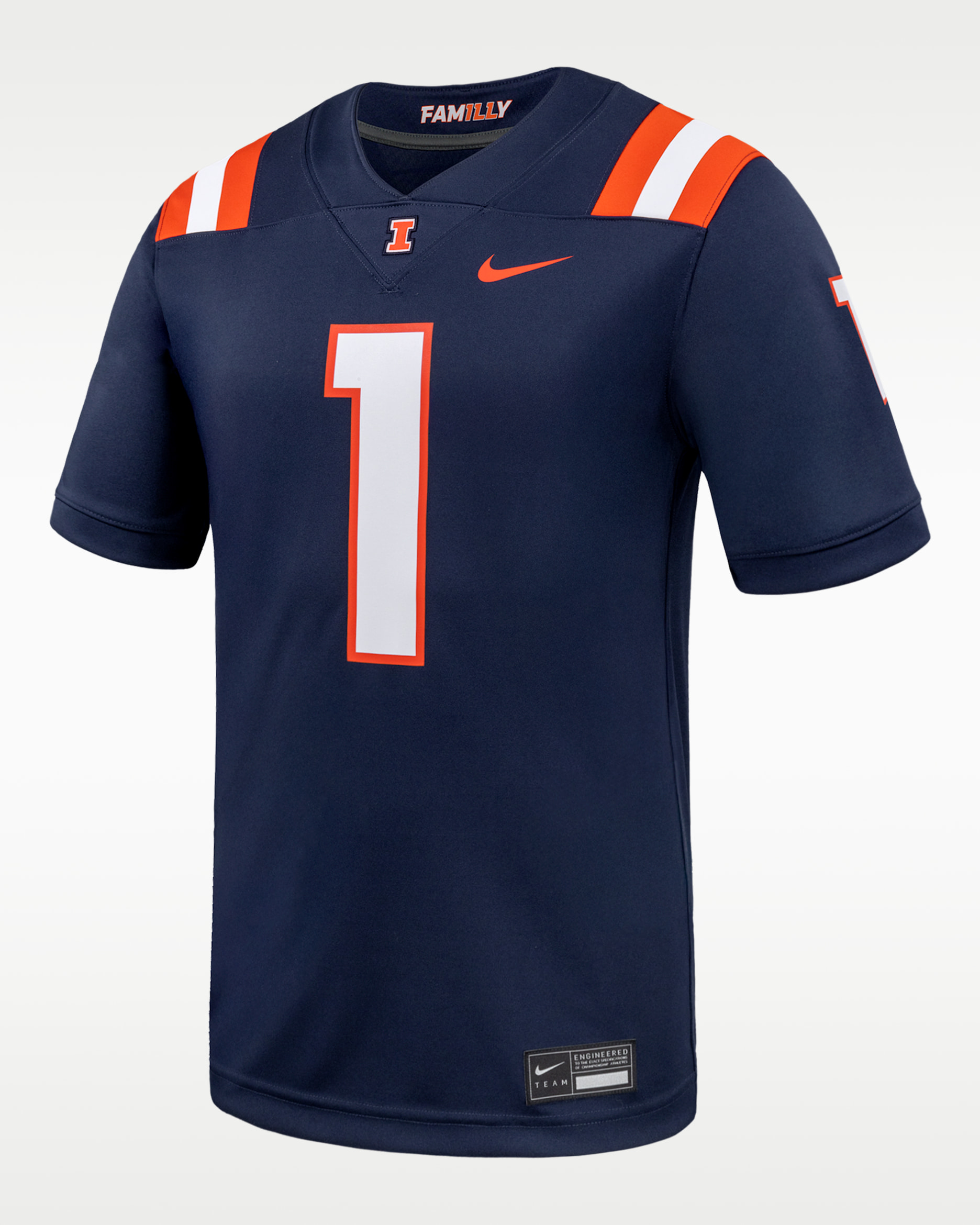 Jersey de fútbol universitario Nike Replica para hombre Illinois - Azul marino universitario