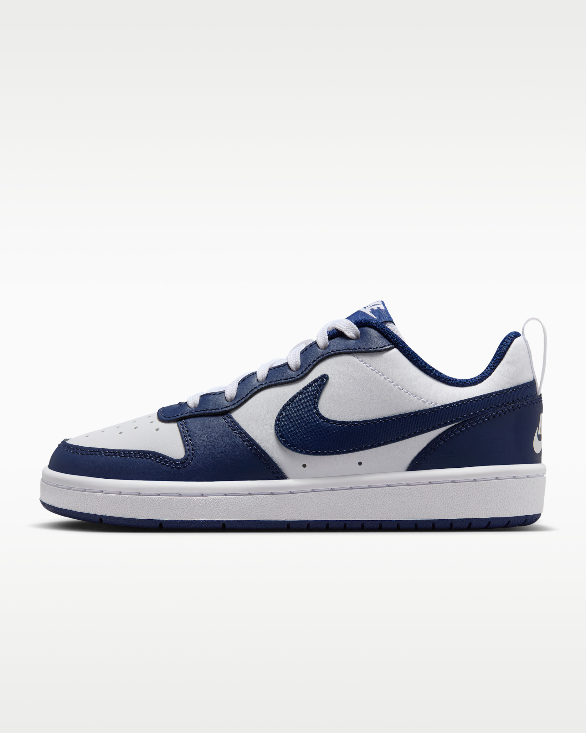 Nike Court Borough Low 2 Older Kids' Shoes - White/Signal Blue/Blue Void