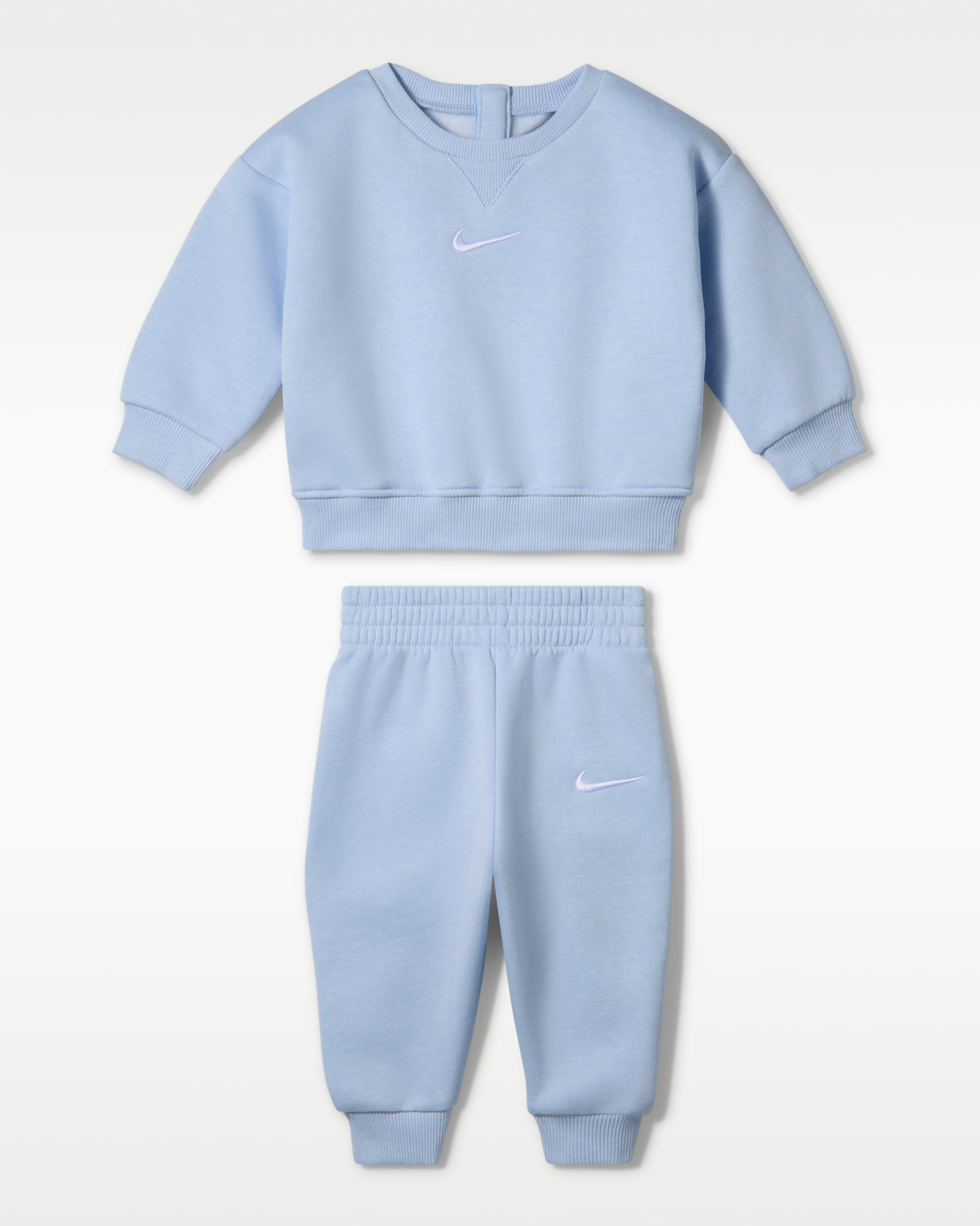 Ensemble deux pièces avec haut à col ras-du-cou en Fleece Essential Nike pour bébé (0 - 9 mois) - Cobalt Bliss