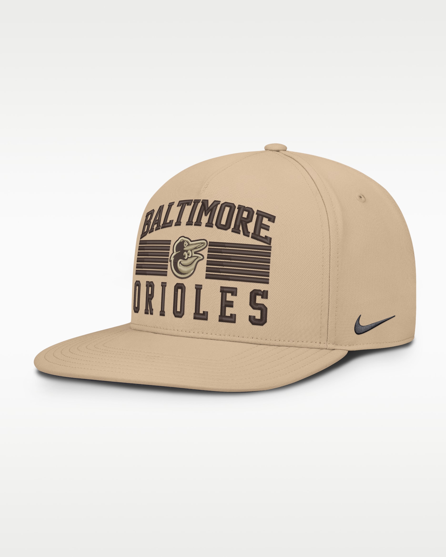 Baltimore Orioles Pro Men's Nike AeroBill MLB Adjustable Hat - Khaki
