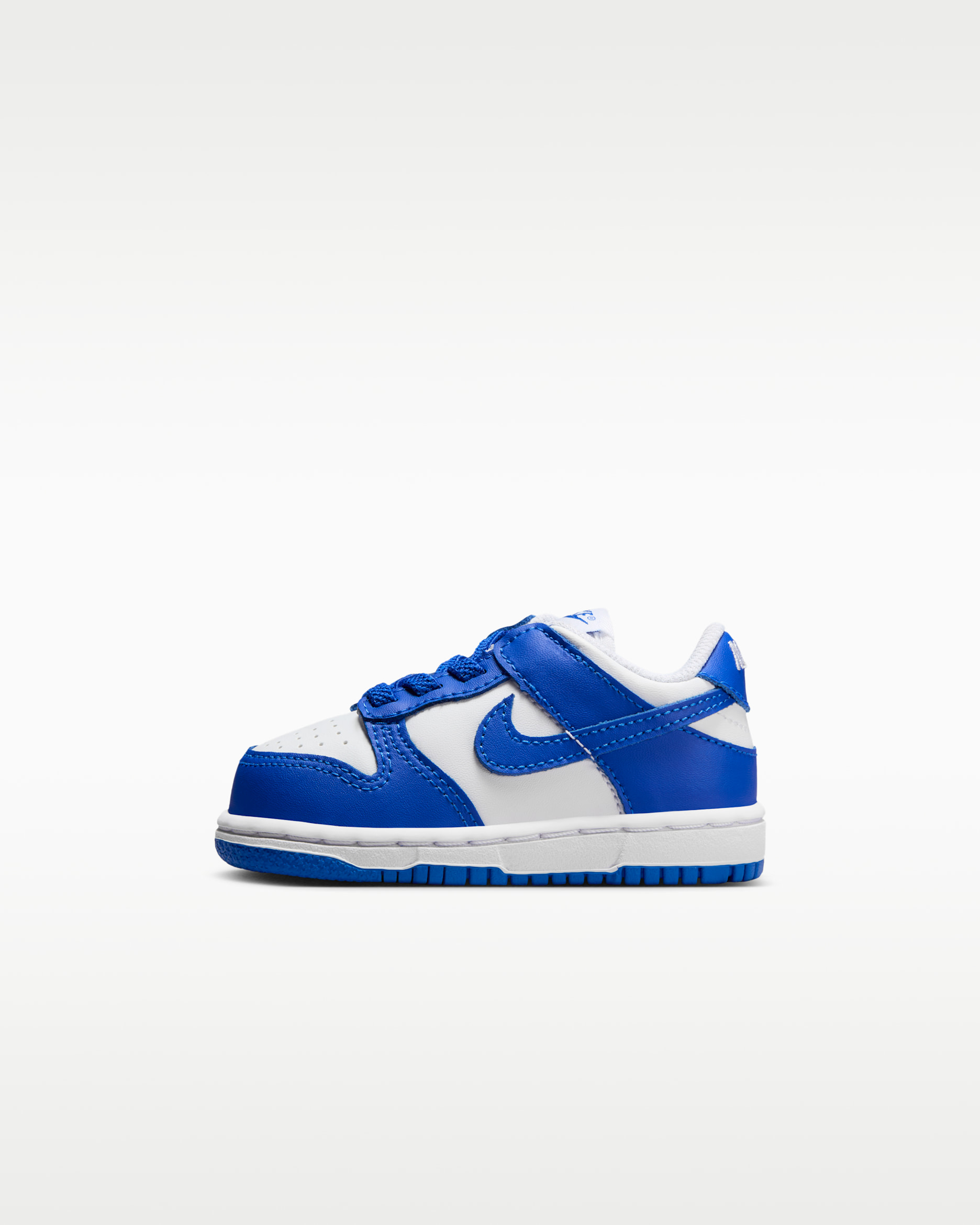 Tenis para bebé e infantil Nike Dunk Low - Blanco/Hiperroyal/Hiperroyal