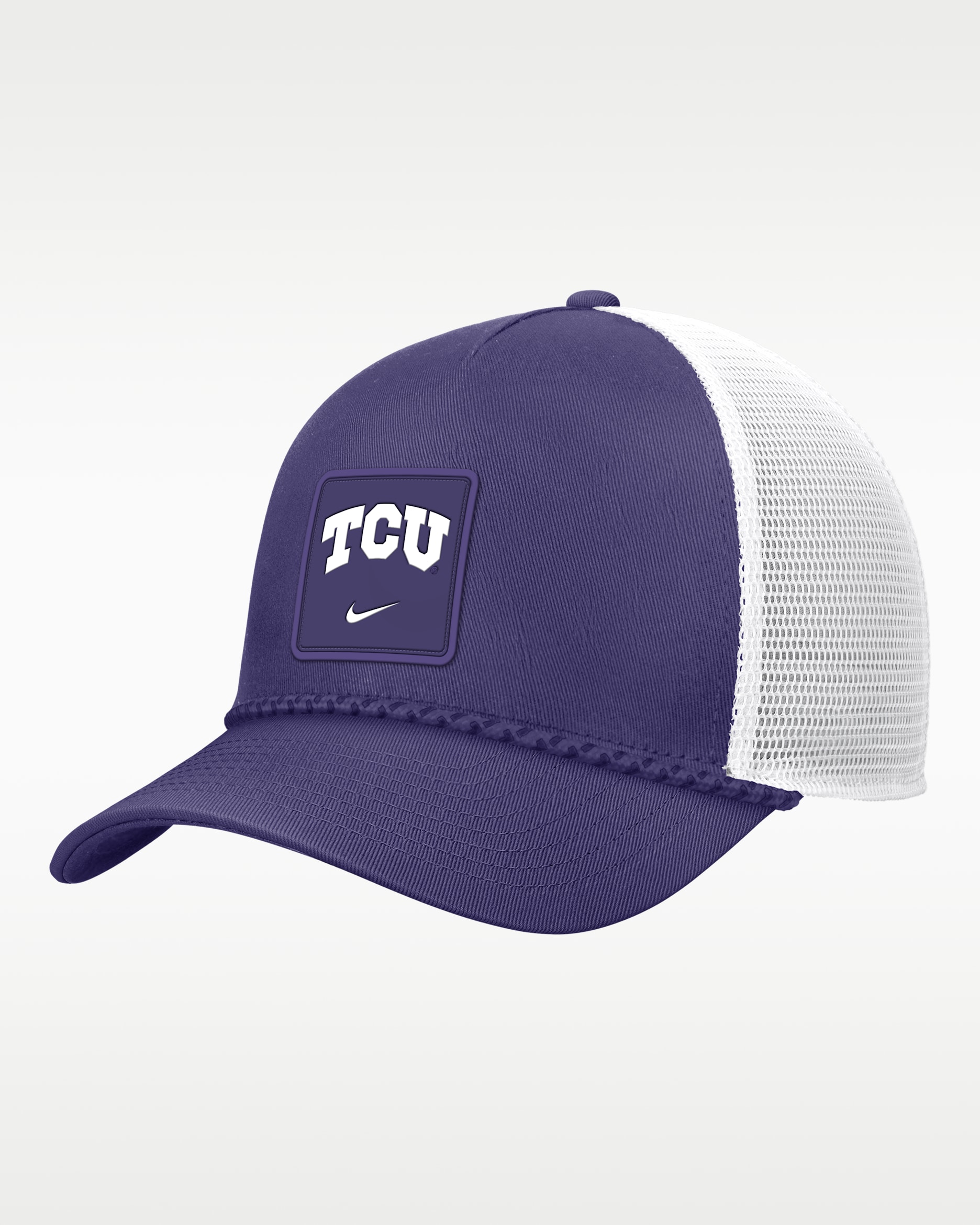 TCU Sideline Rope Men's Nike College Trucker Adjustable Hat - Purple